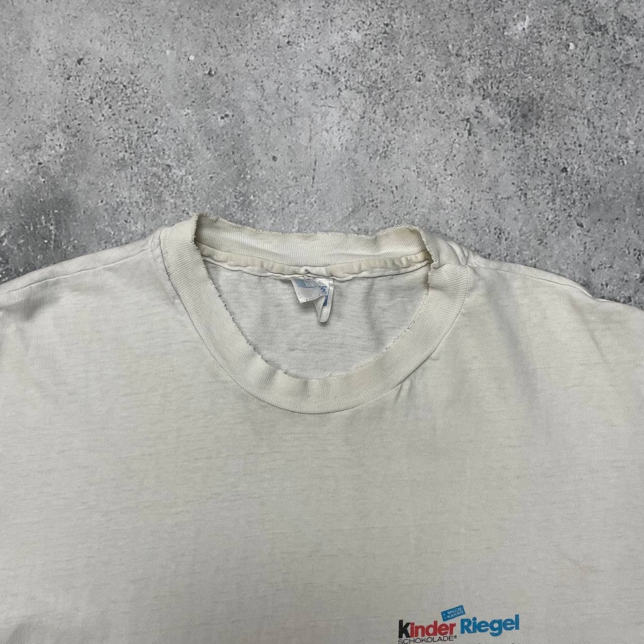 Vintage Vintage 90s Kinder Chocolate Collection Thrashed T Shirt Size US XL / EU 56 / 4 - 5 Thumbnail