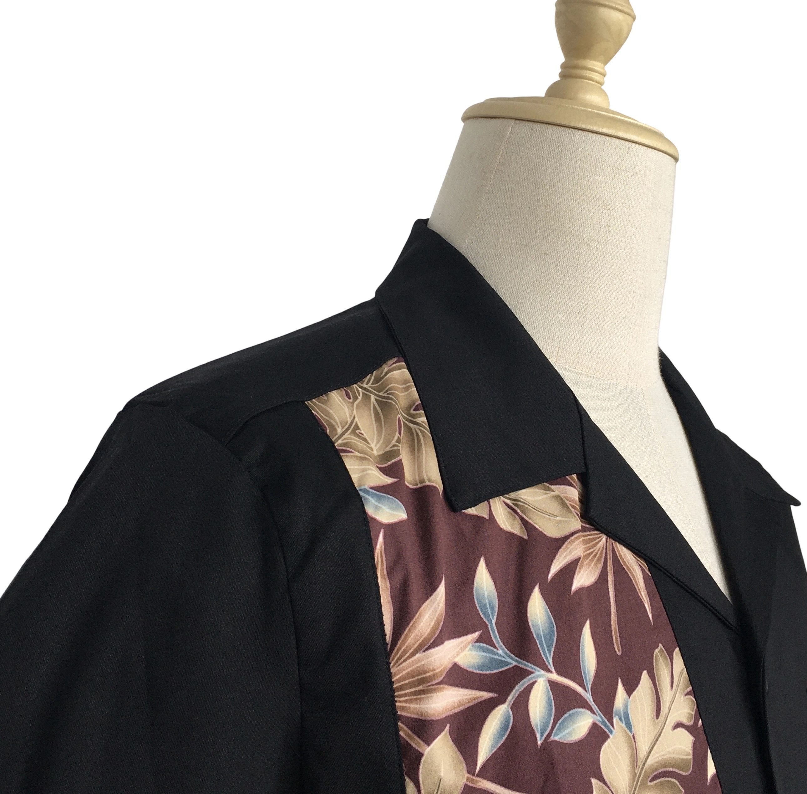 Other Two-tone Retro Casual Men Shirts Cotton Leaves Panel Size US L / EU 52-54 / 3 - 5 Thumbnail