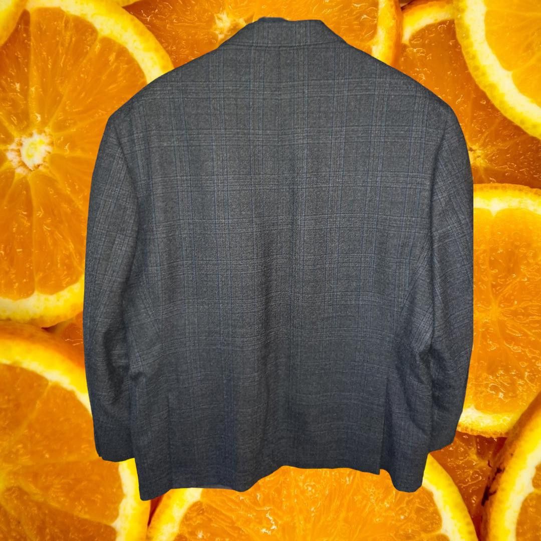 Ralph Lauren Ralph Lauren Black with Blue Plaid 2 Button Wool Blazer Size Size 50R - 8 Thumbnail