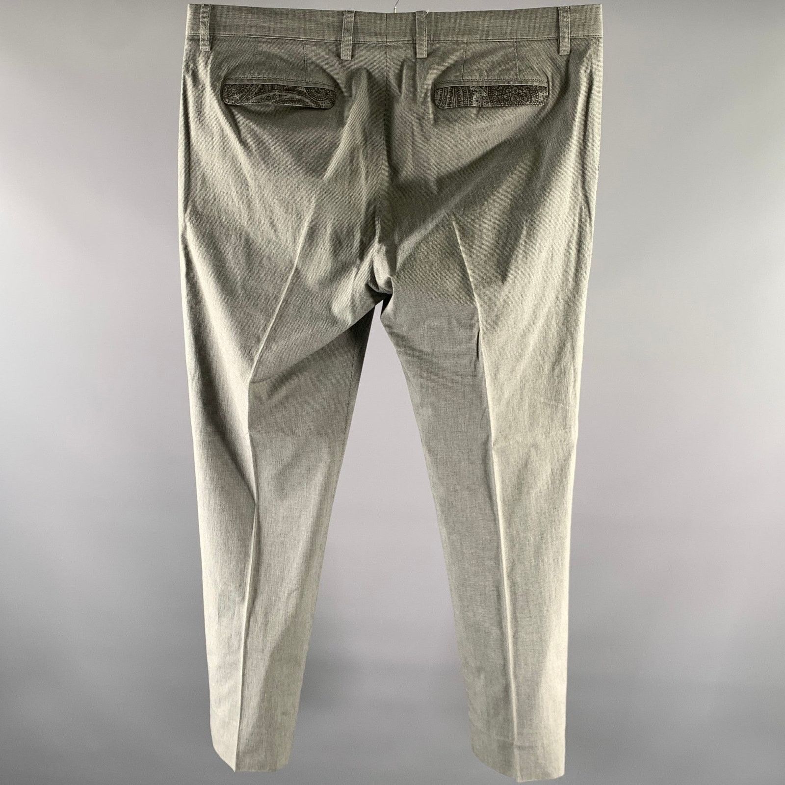Etro ETRO Size 38 Black White Houndstooth Flat Front Dress Pants Size US 38 / EU 54 - 3 Thumbnail