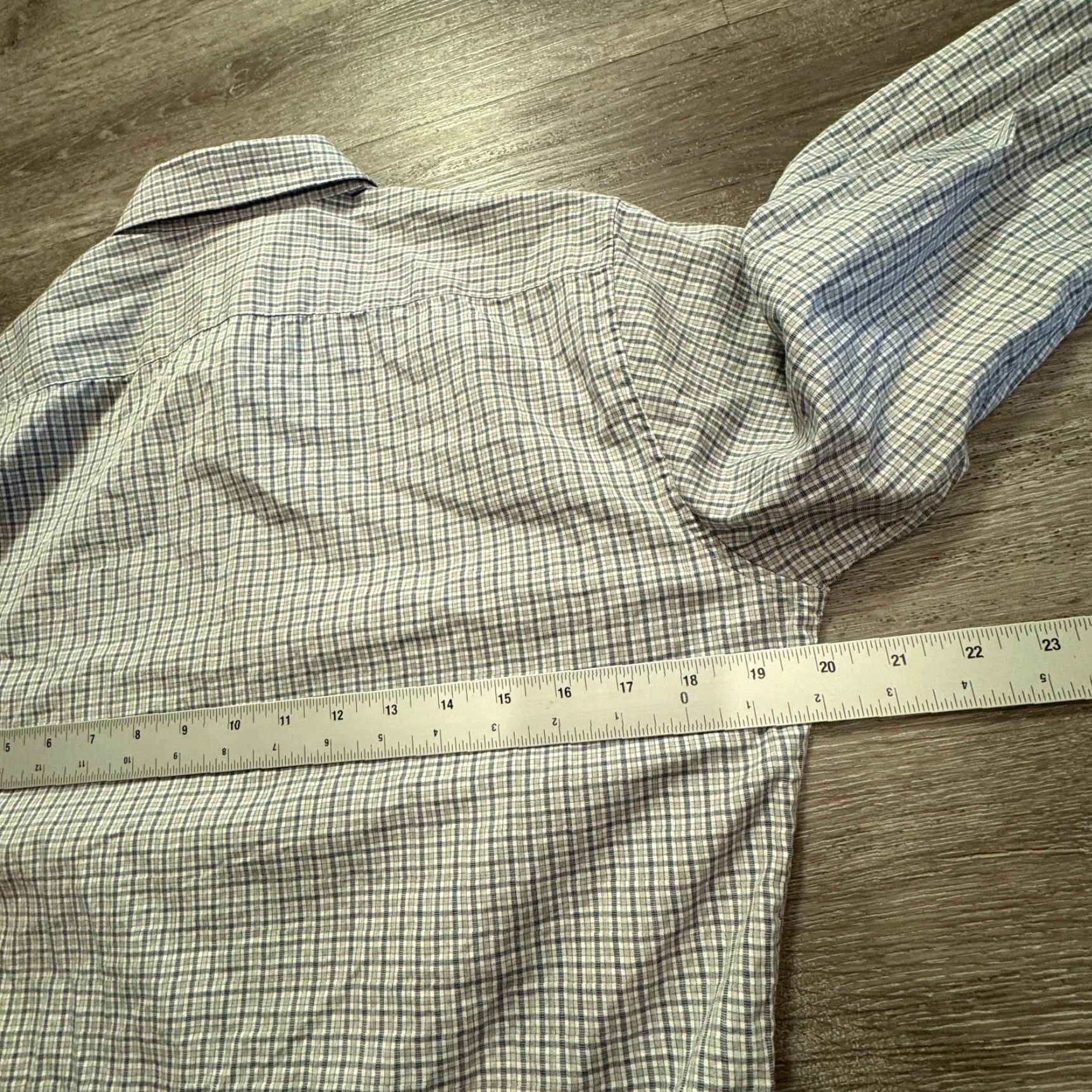Theory Theory Shirt Mens Small Gray Plaid Cotton Preppy Button-Up Size US S / EU 44-46 / 1 - 7 Thumbnail
