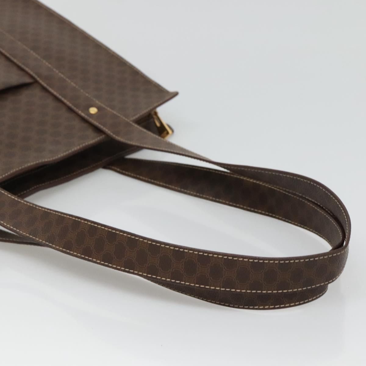 Celine CELINE Macadam Canvas Shoulder Bag Pvc Leather Brown Gold Size ONE SIZE - 7 Thumbnail