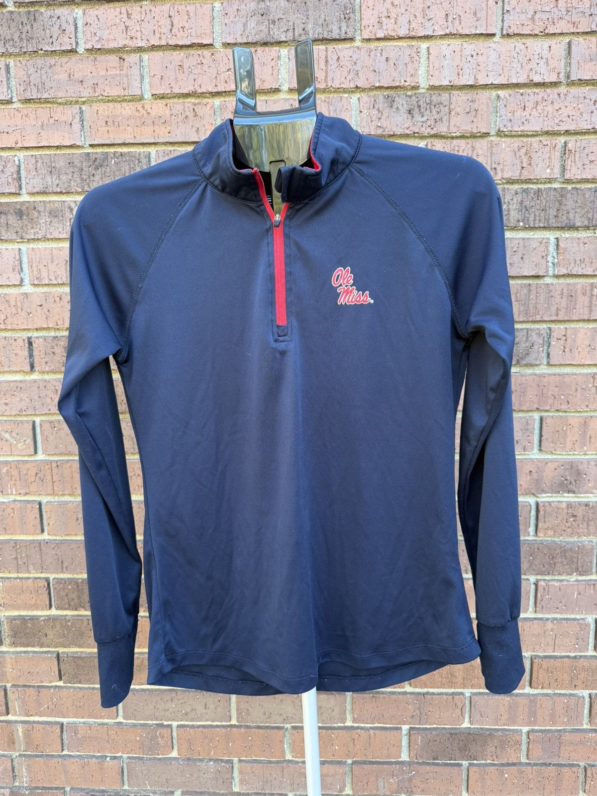 Other Stadium Athletics Ole Miss Rebels 1/4 Zip Navy Shirt Top Size M / US 6-8 / IT 42-44 - 1 Thumbnail