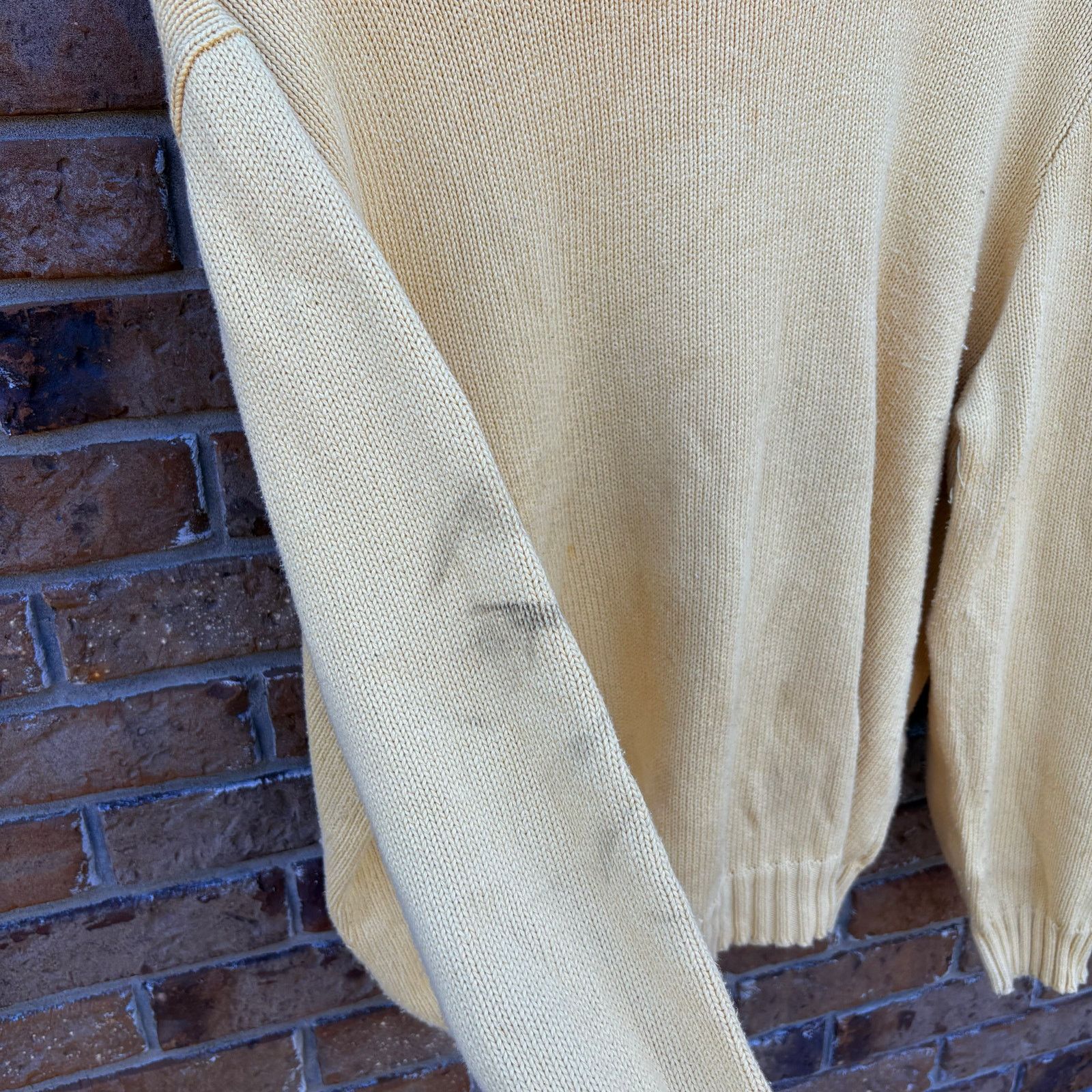 Vintage Vintage Polo Ralph Lauren Yellow Knit Sweater XL Size US XL / EU 56 / 4 - 4 Thumbnail