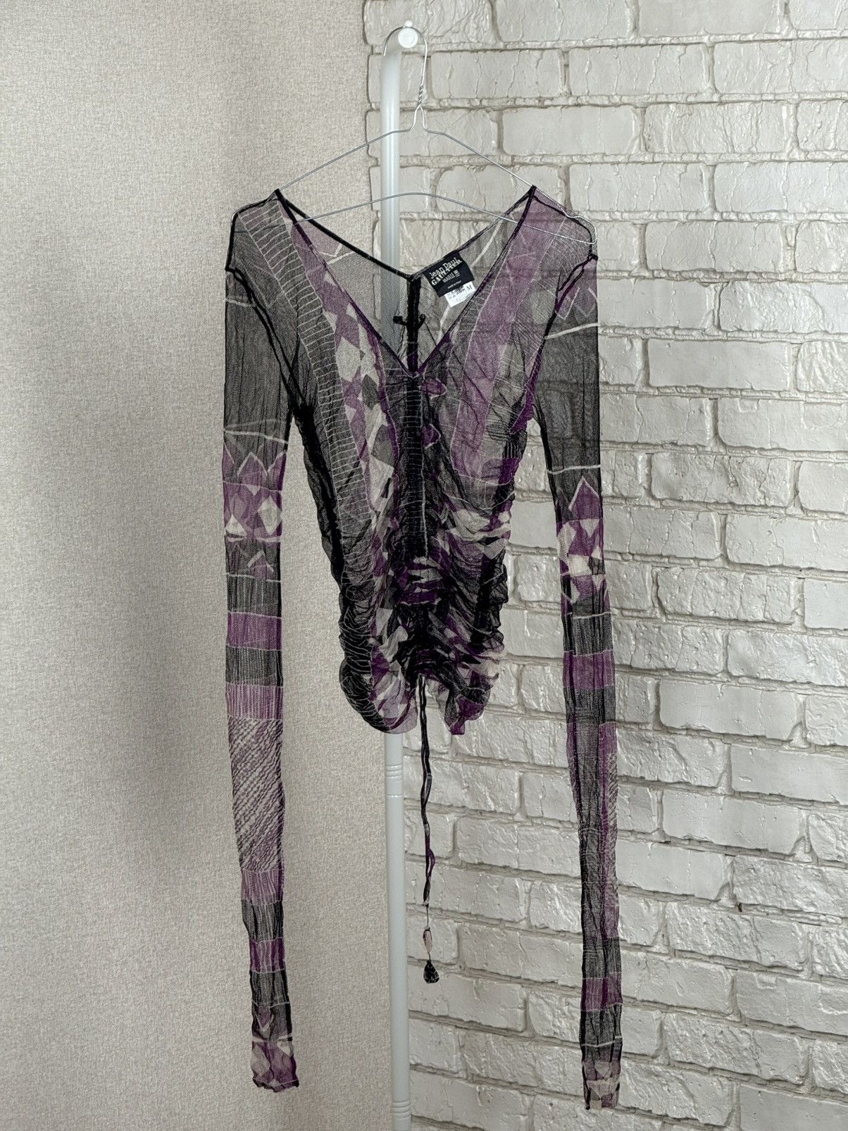 Jean Paul Gaultier Jean Paul Gaultier Extra Long Sleeve Mesh Multicolour Shirt Size M / US 6-8 / IT 42-44 - 1 Thumbnail