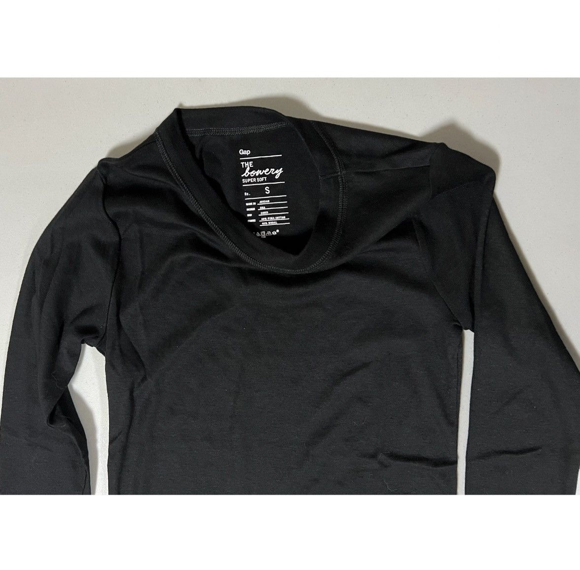 Gap Gap Black Long Sleeve Crewneck Shirt Top Blouse Tee Size S 🖤 Size S / US 4 / IT 40 - 3 Thumbnail