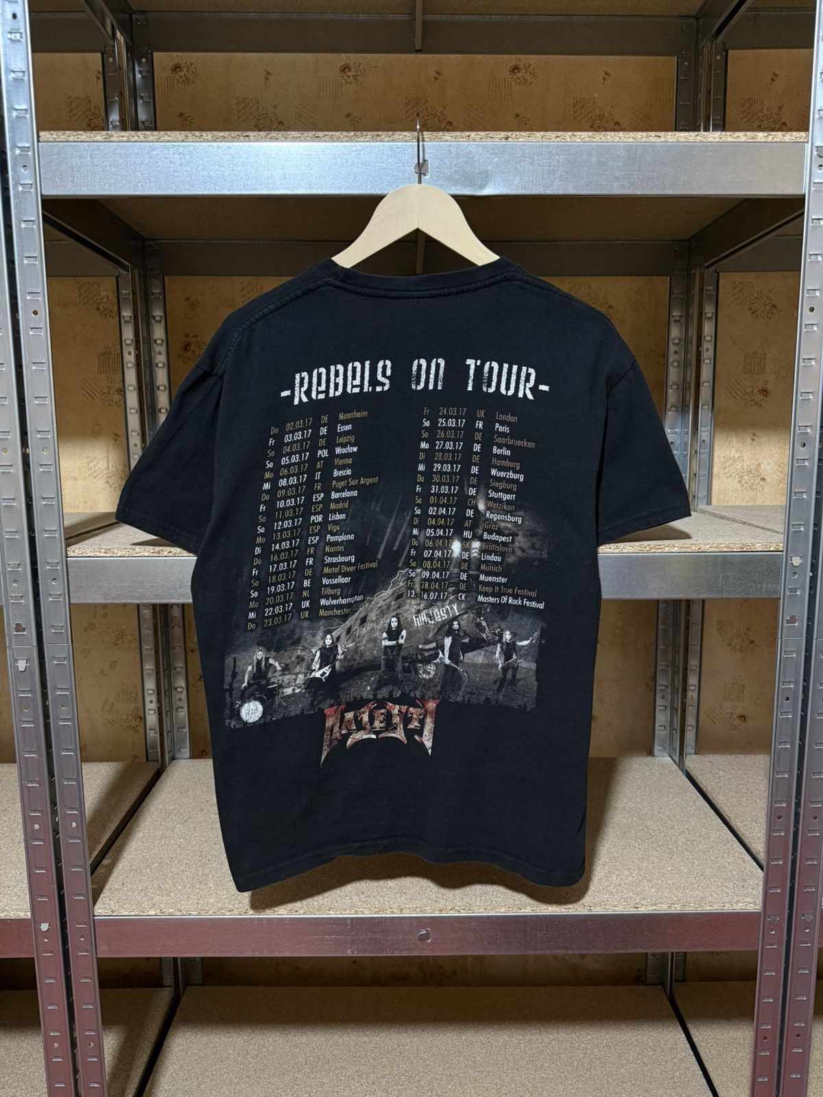 Band Tees × Vintage Vintage Metal Force Rebels On Tour 2017 Rock Band T-Shirt Size US XL / EU 56 / 4 - 2 Thumbnail