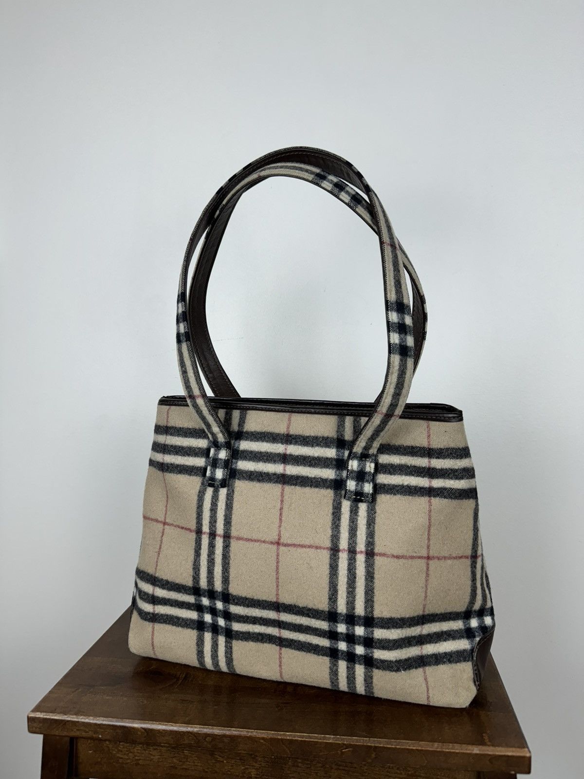 Burberry Vintage wool shoulder bag Burberry Nova Check original item Size ONE SIZE - 1 Thumbnail