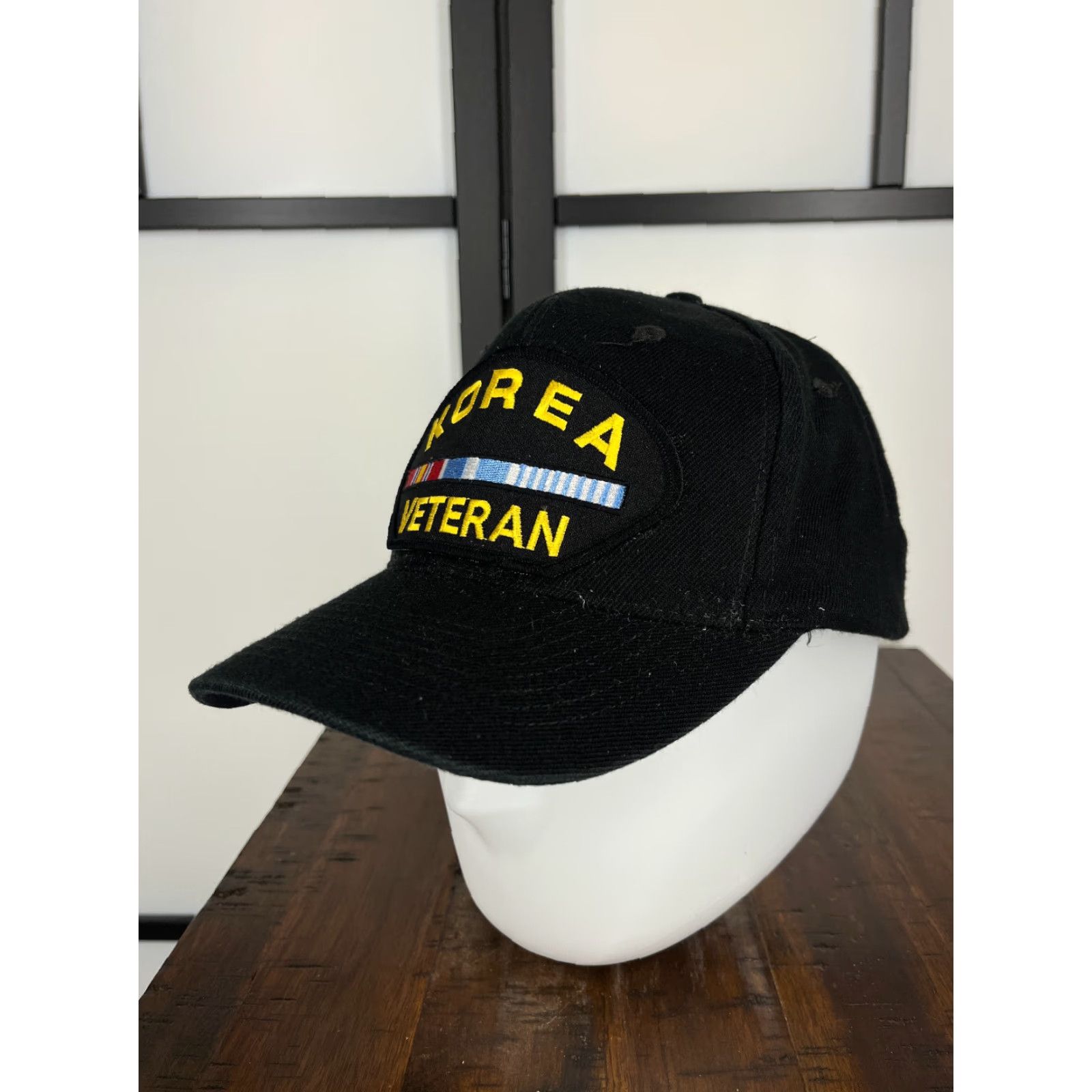 Vintage VINTAGE Nissin Korea Veteran Hat Cap Snap Back Adult One Size Black Yellow Wool Twill Solid Men Snapback Adjustable Size ONE SIZE - 4 Thumbnail