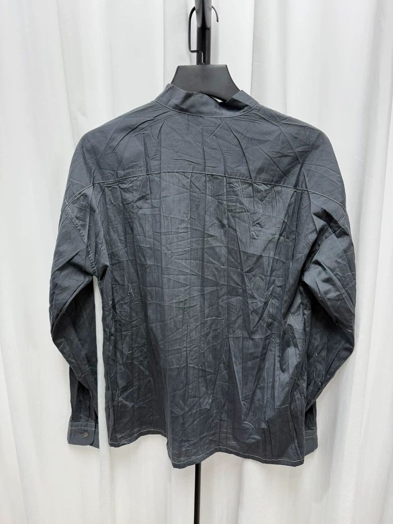 Issey Miyake Issey miyake Striped pleated stand-up collar shirt 2502-Nex Size US L / EU 52-54 / 3 - 6 Thumbnail