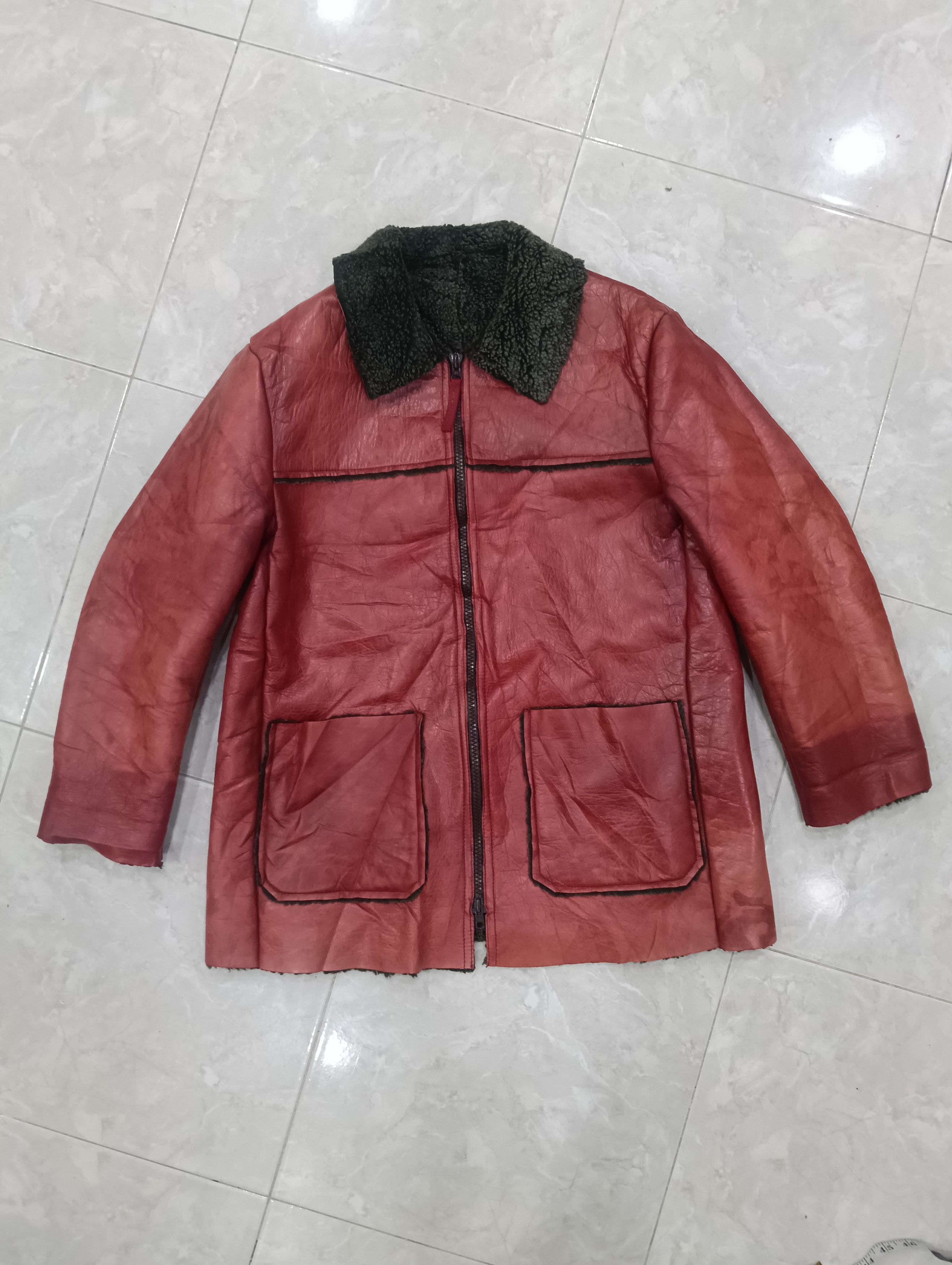 291295=Homme Great Shearling Leather Jacket By 291295=Homme Size US XL / EU 56 / 4 - 1 Thumbnail