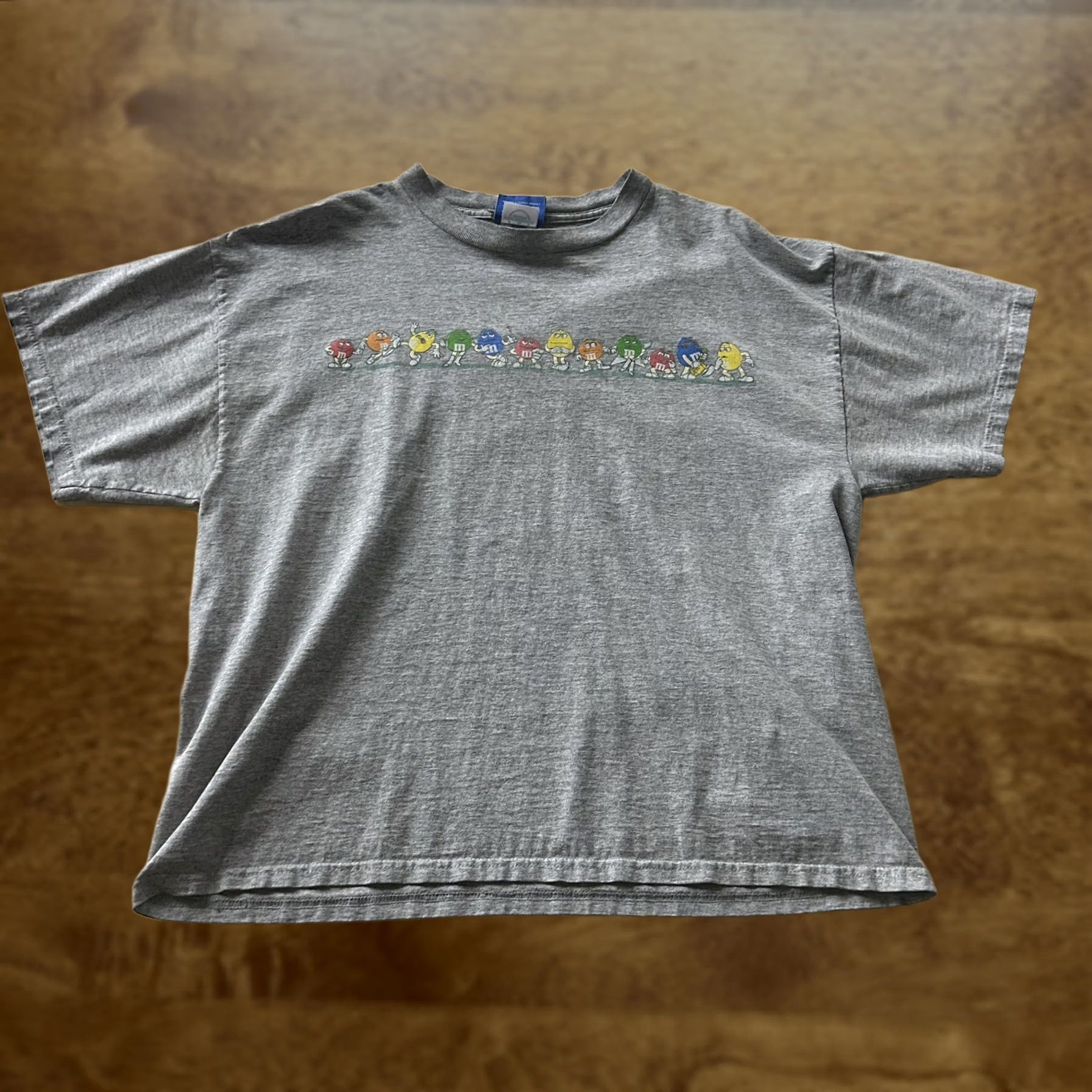Vintage VINTAGE M&M's Shirt Mens XL Gray T-Shirt 90s Graphic Logo Chest Candy Characters Tee Short Sleeve Crew Neck Mens Regular Fit Size US XL / EU 56 / 4 - 1 Thumbnail