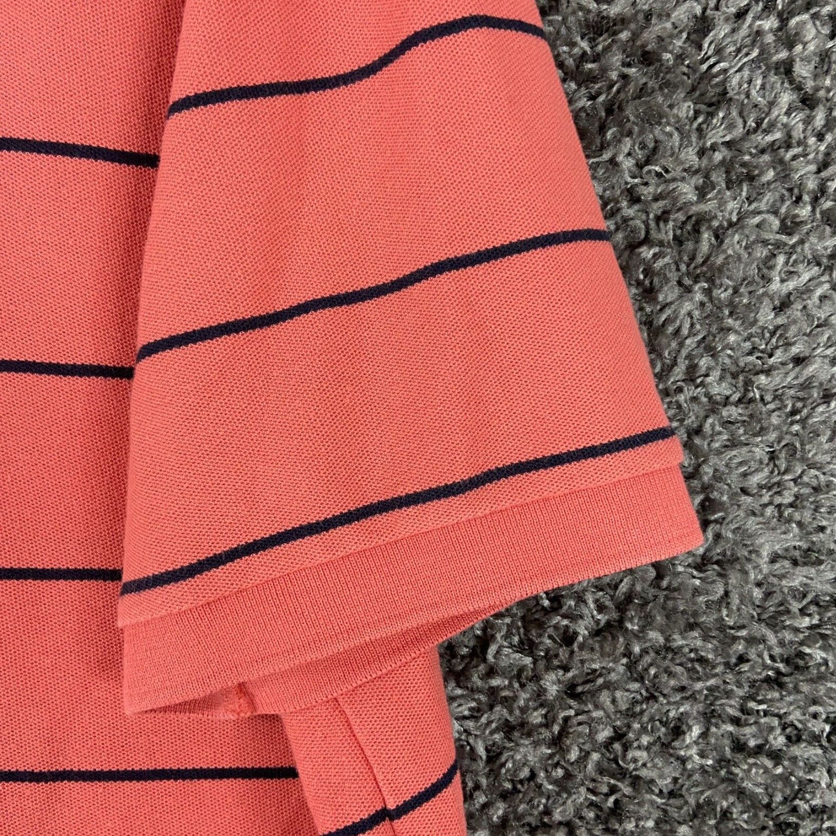 Nautica VINTAGE Nautica Polo Shirt Men’s L Short Sleeve Pink Blue Striped Deck Performance Size US L / EU 52-54 / 3 - 3 Thumbnail
