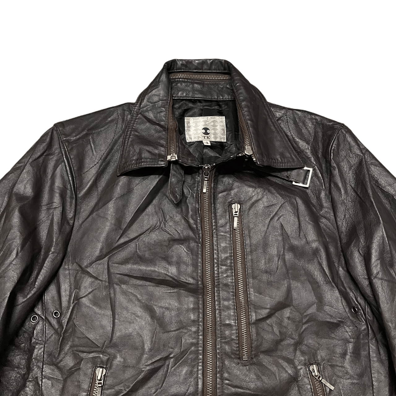 Takeo Kikuchi Vintage Takeo Kikuchi Pigskin Rider Leather Jacket Size US M / EU 48-50 / 2 - 2 Thumbnail