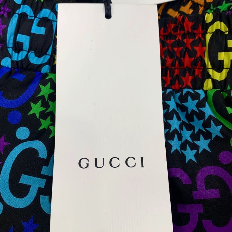 Gucci GucciColor logo printed full-printed drawstring casual shor Size US 32 / EU 48 - 7 Thumbnail