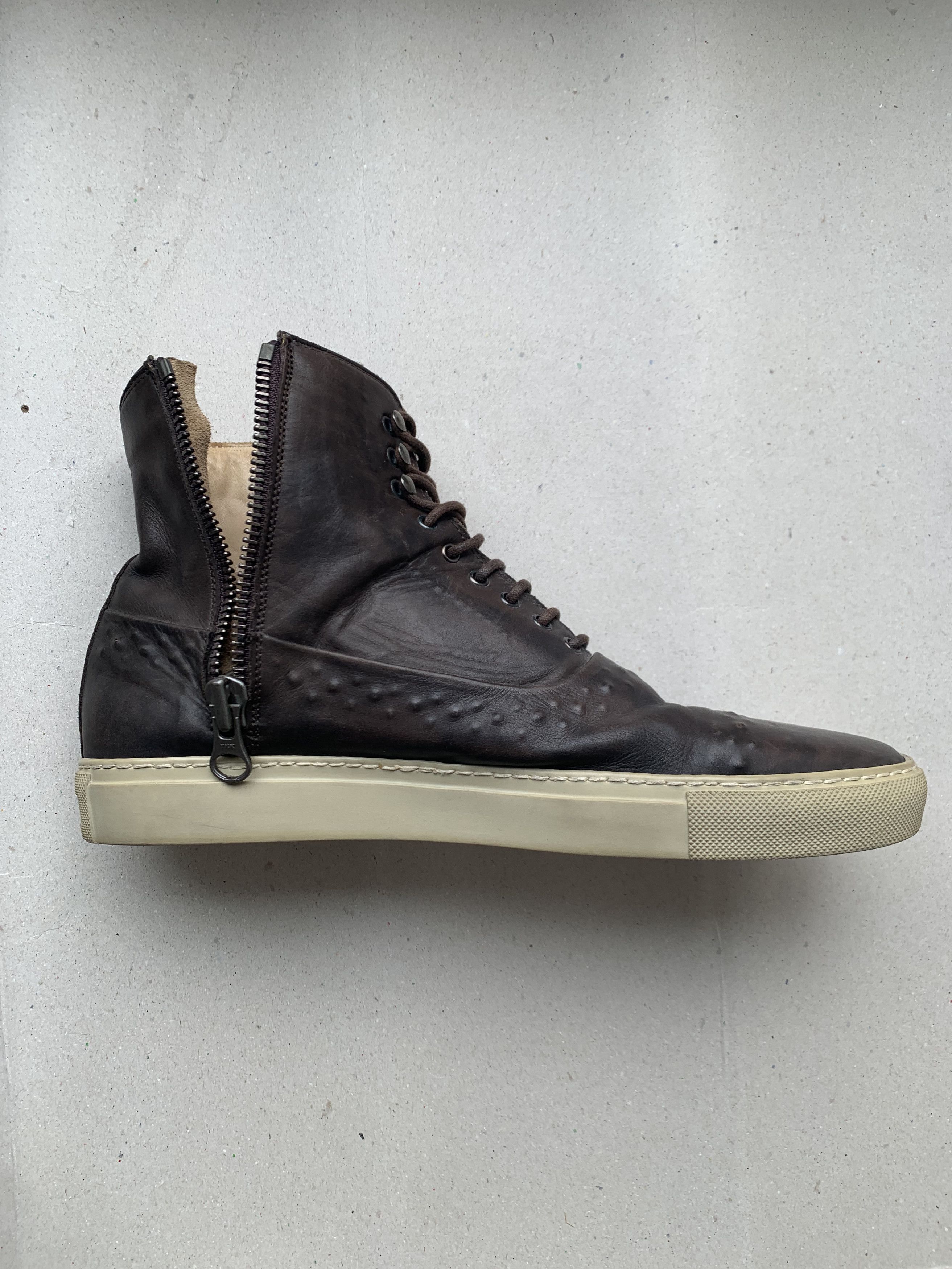Alexander McQueen Alexander McQueen Hi-Top | Embossed Brown Leather Size US 7.5 / EU 40-41 - 6 Thumbnail
