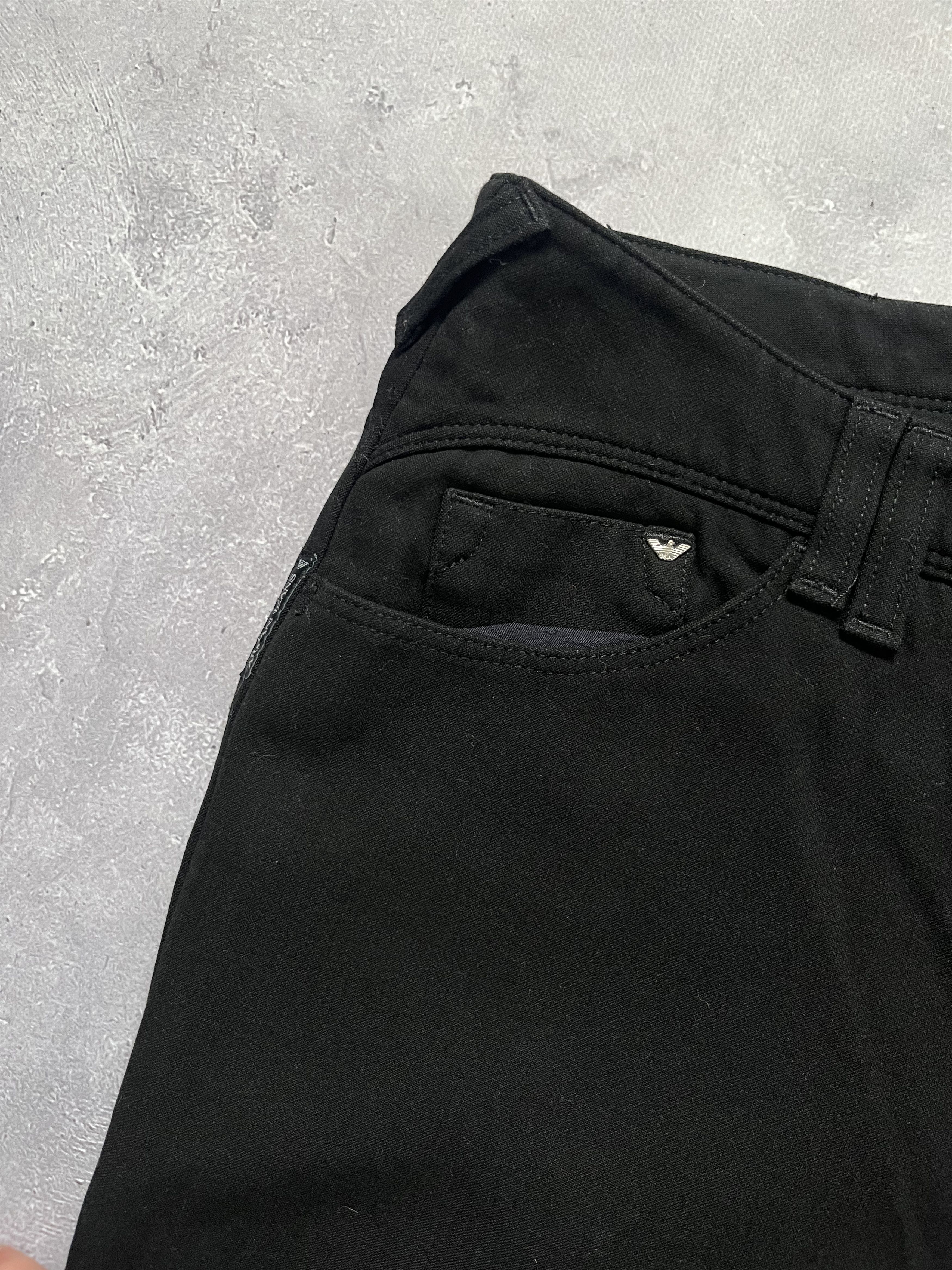 Armani Armani Jeans Metal Logo Mens' Black Pants Slim Fit Size US 30 / EU 46 - 5 Thumbnail