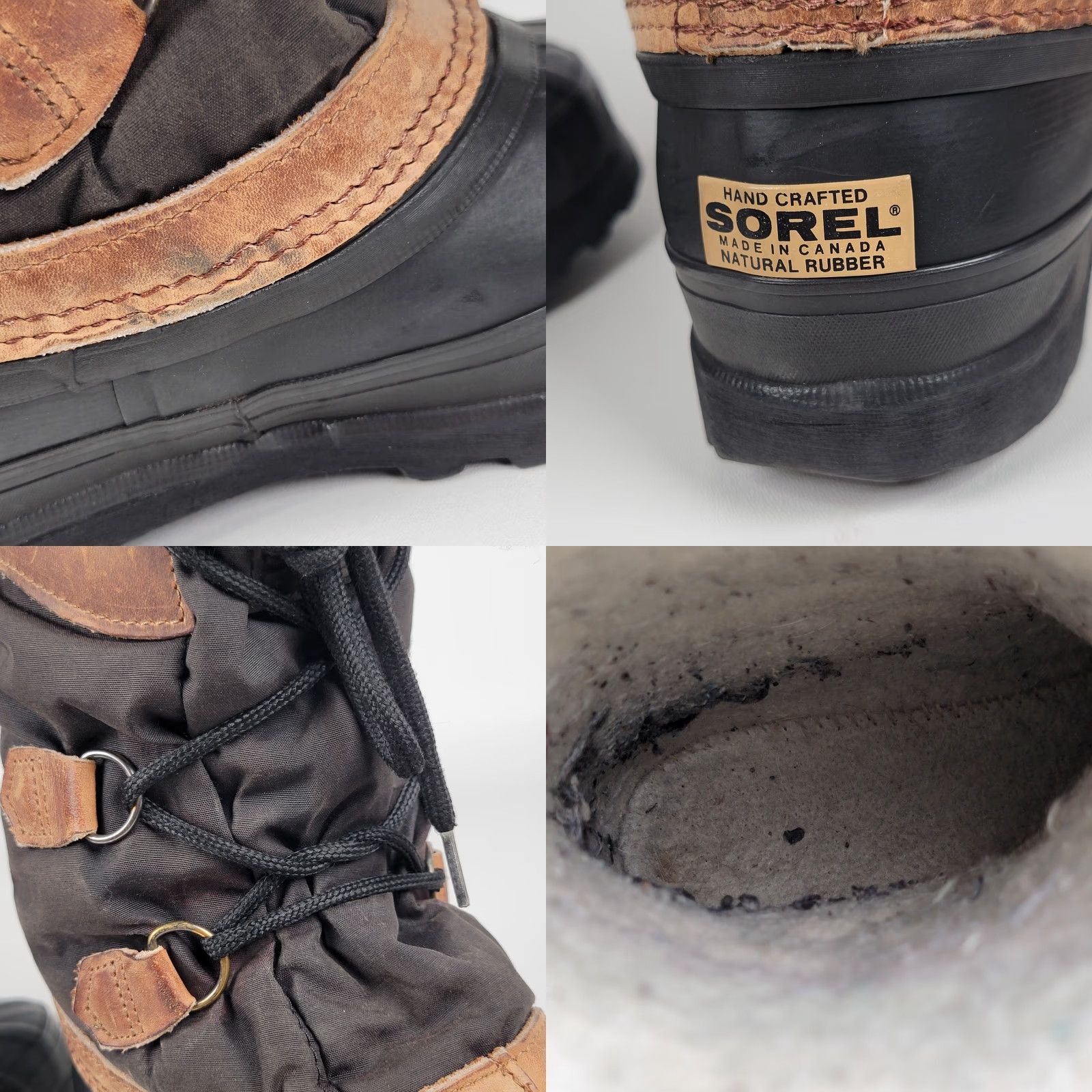 SOREL SOREL Eddie Bauer Boots Womens 10.5 Winter Snow Rain Brown Felt Lined Insulated Lace Up Round Toe Casual Waterproof Waterproof? Size US 11 / IT 41 - 9 Thumbnail