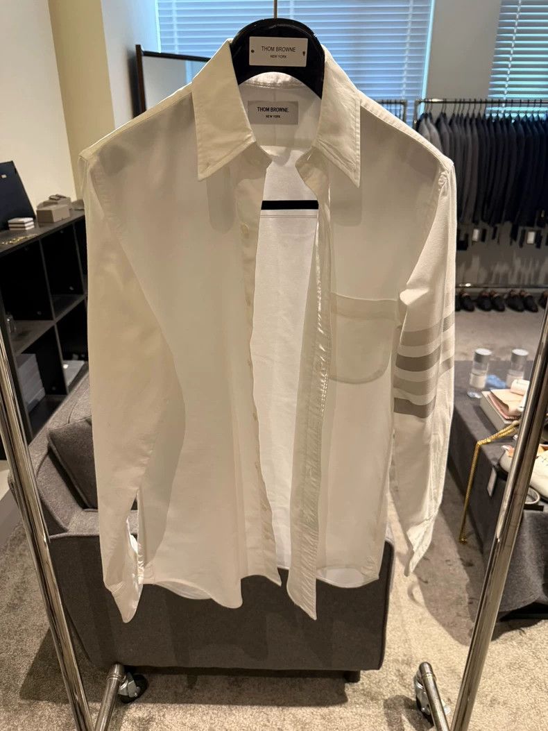 Thom Browne Thom Browne size2 White Oxford cloth shirt Size US M / EU 48-50 / 2 - 1 Thumbnail