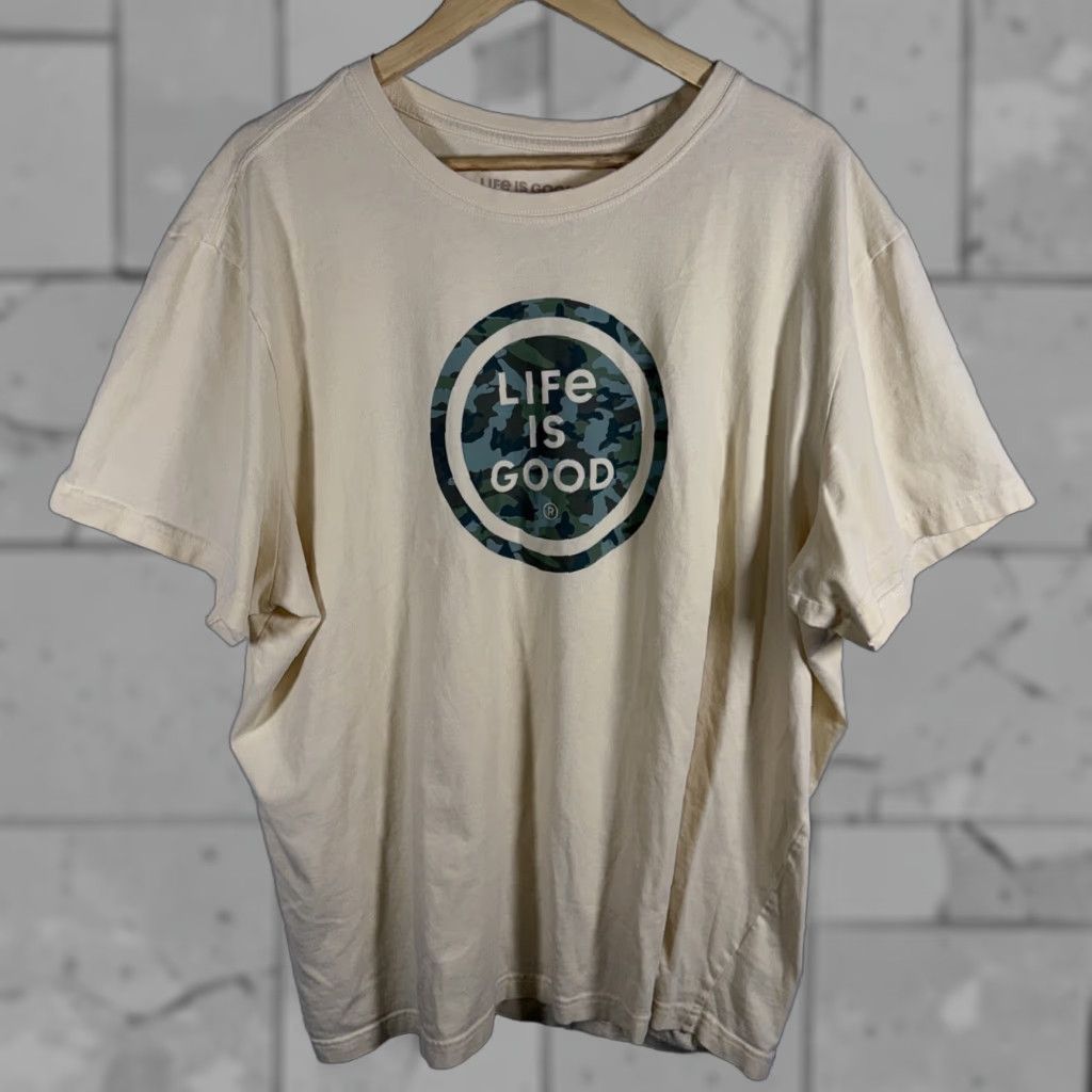 Life is Good Life is Good Crusher T-Shirt Mens XXL Beige Size US XXL / EU 58 / 5 - 1 Thumbnail