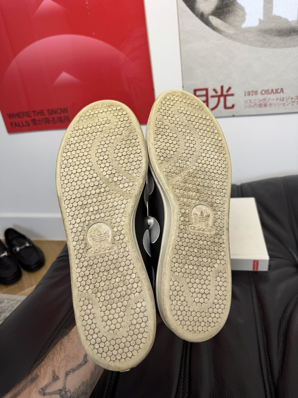 Adidas × Pharrell Adidas Pharrell x Stan Smith Polka Dot Leather Low Top Black Size US 11 / EU 44 - 9 Thumbnail