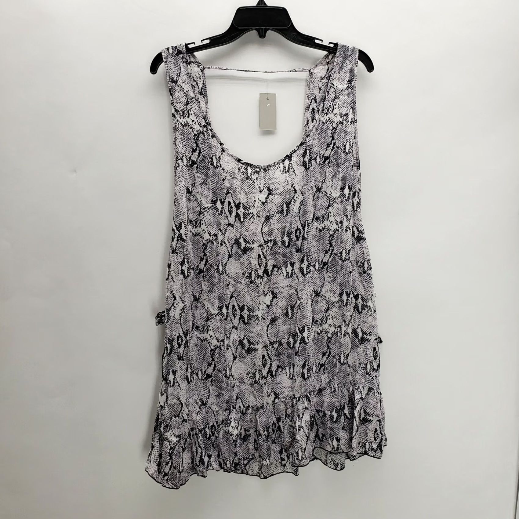 Vintage Chelsea28 Women's Snakeskin Tunic Dress Ruffle Hem Knee Length L NEW Size L / US 10 / IT 46 - 5 Thumbnail