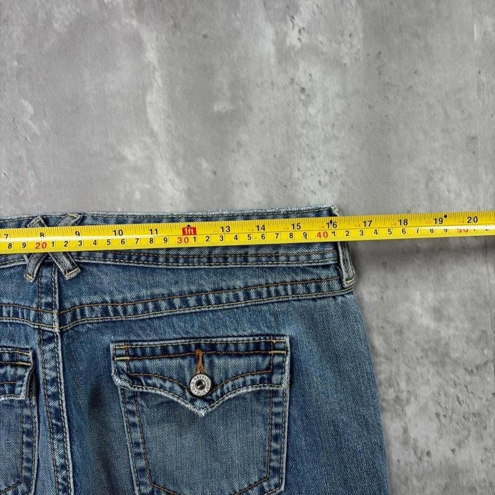 Old Navy Y2K Blue Old Navy Low Rise Flared Gothic Denim Jeans Size 32" / US 10 / IT 46 - 6 Thumbnail