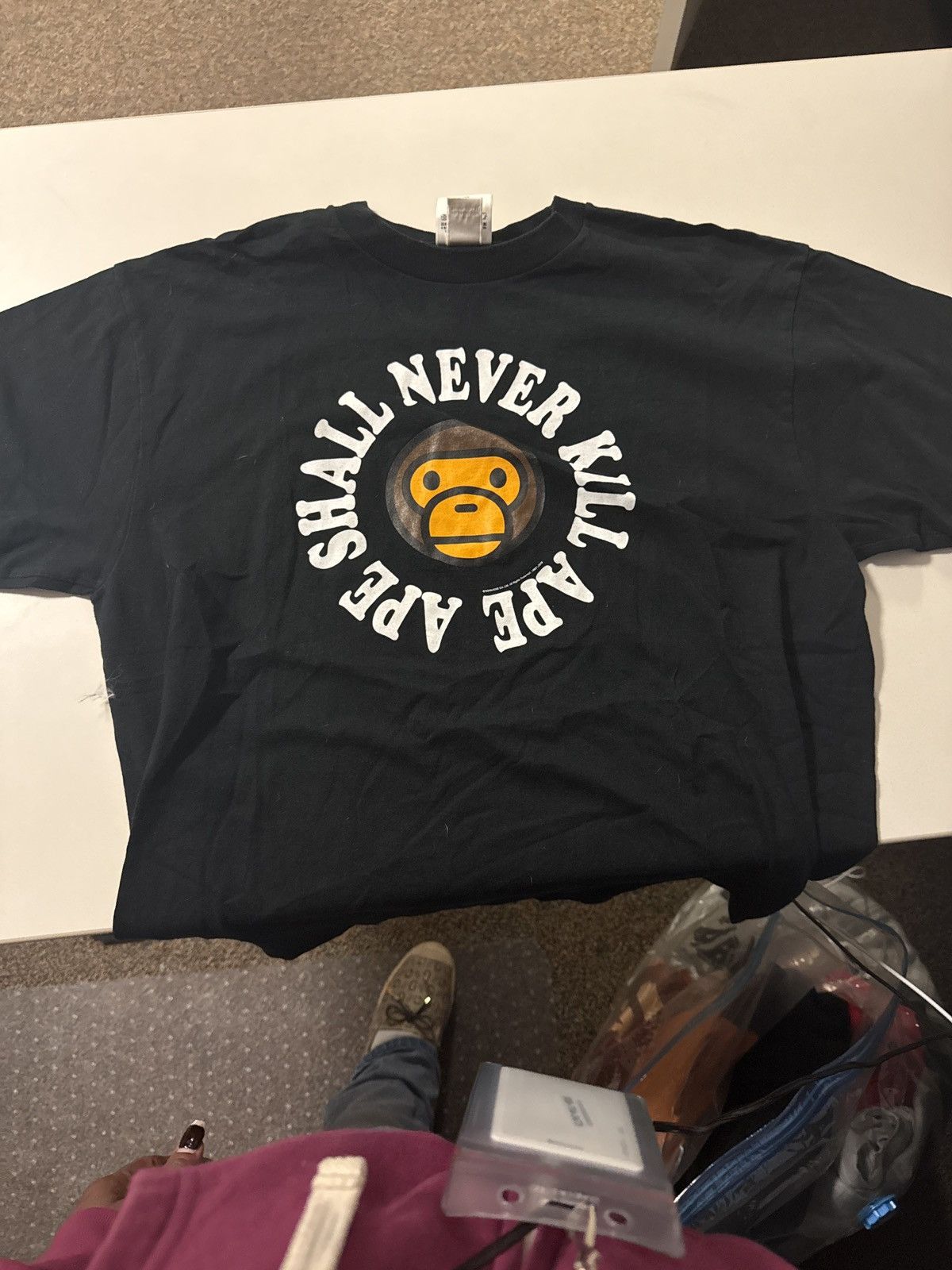 Bape A Bathing Ape “APE SHALL NEVER KILL APE” Graphic Tee Size US L / EU 52-54 / 3 - 2 Thumbnail