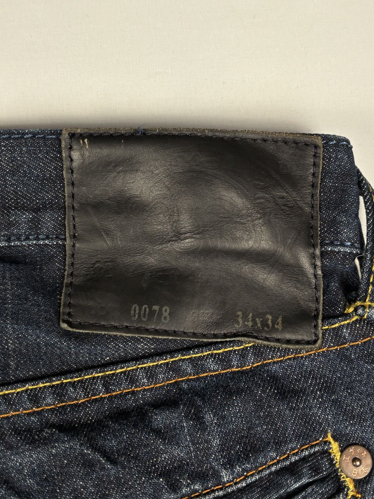 Evisu Lot. 0078 Double Sided Seagull Print Daicock Selvedged Jeans Size US 34 / EU 50 - 5 Thumbnail