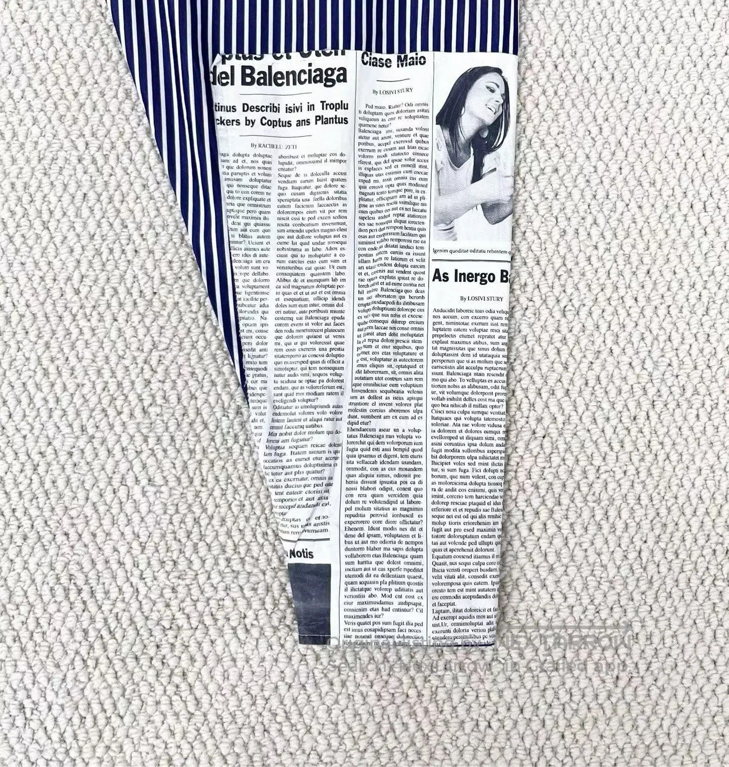 Balenciaga Balenciaga Showpiece Blue Stripe Shirt Coat. Size XS / US 0-2 / IT 36-38 - 5 Thumbnail