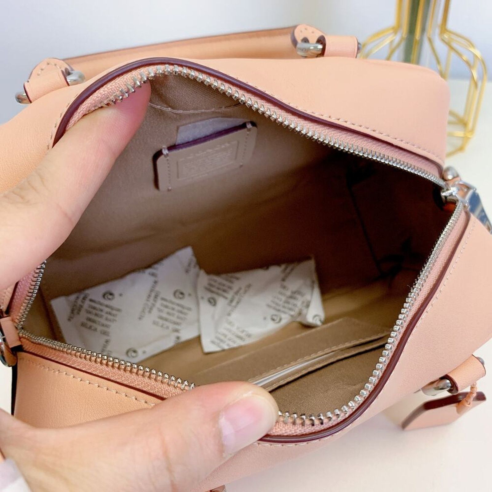 Coach Coach CT776 Satchel Crossbody Bag in Sv/Faded Blush Size ONE SIZE - 5 Thumbnail