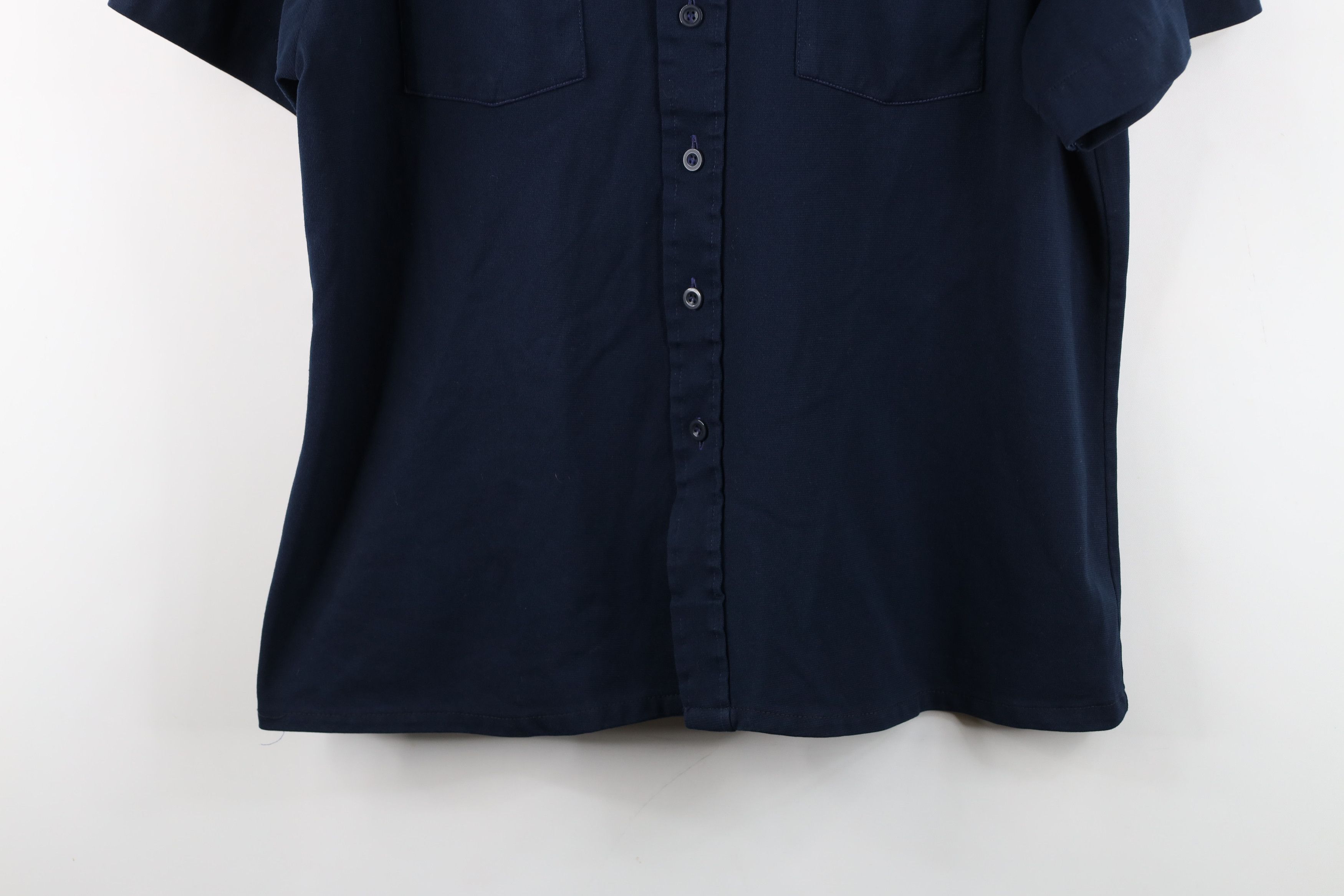 Vintage Vintage 70s Streetwear Knit Short Sleeve Button Shirt Blue Size US XL / EU 56 / 4 - 3 Thumbnail