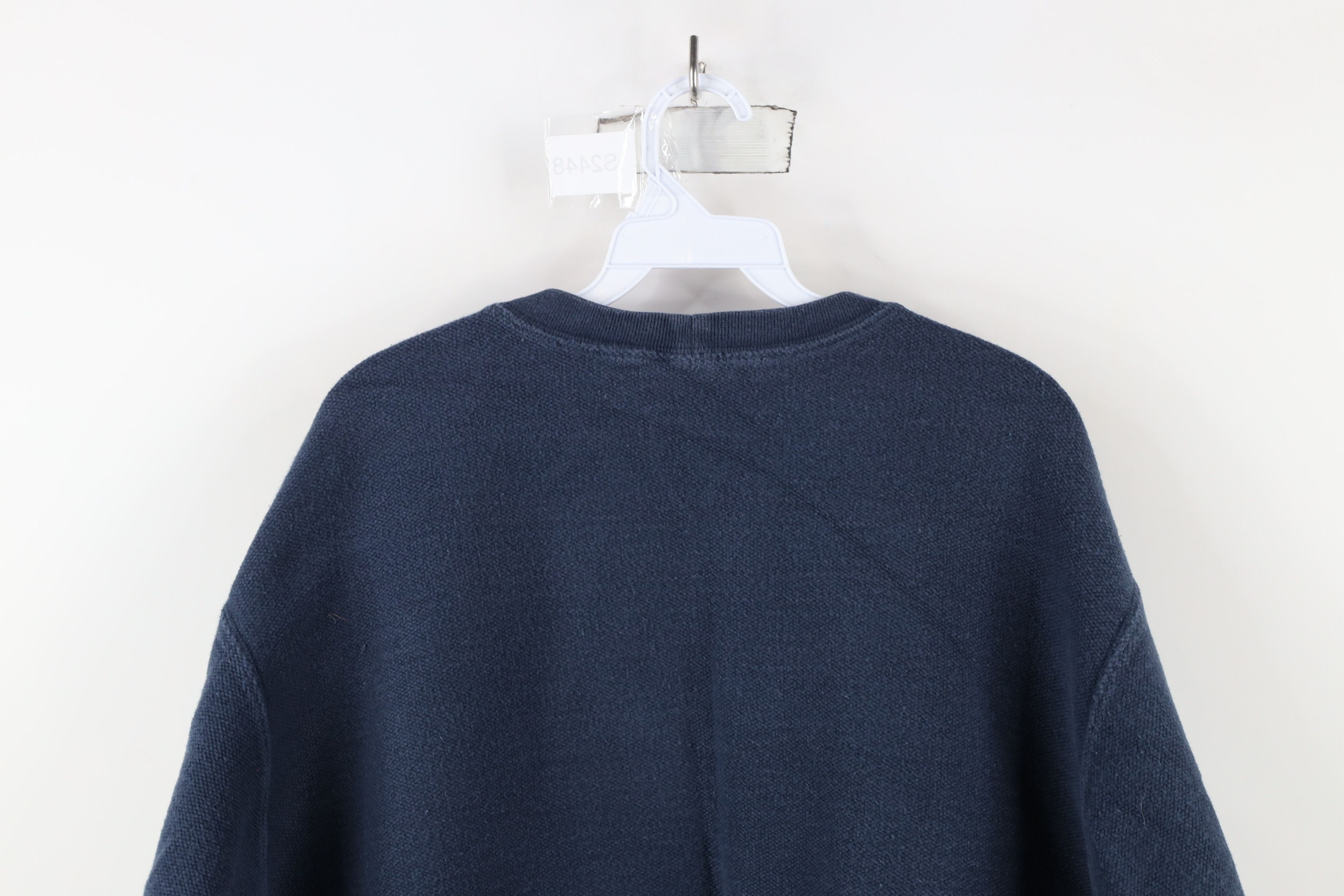 Lands' End × Vintage Vintage 90s Lands End Thermal Waffle Knit Sweatshirt USA Size L / US 10 / IT 46 - 9 Thumbnail