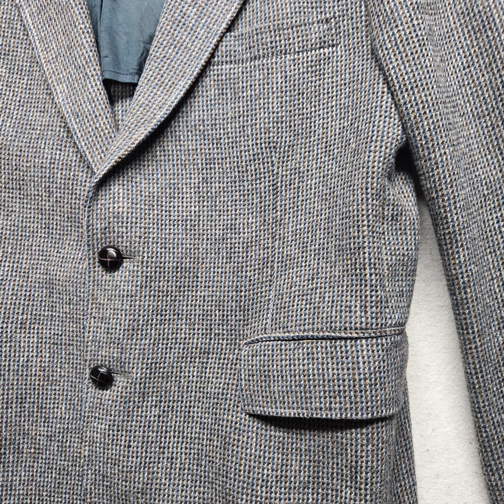 Vintage Wesley Clothes Blazer / Jacket Gray Dress Casual Jacket 42L Long Men’s / Wool Polyester Tweed Suit Jacket/Coat Style Blazer (42) Mens Size 42R - 2 Thumbnail