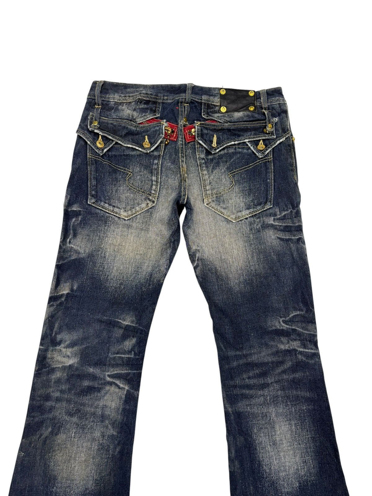 semanticdesign Semantic Design Claw Mark Flared Jean Bootcut Distress Denim Size US 32 / EU 48 - 6 Thumbnail