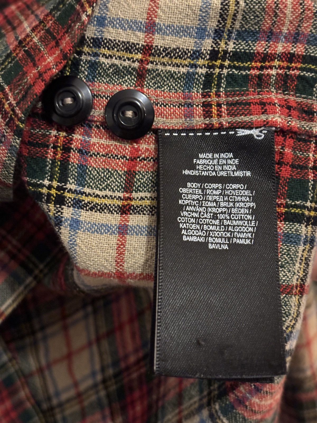 RRL Ralph Lauren Double RL RRL Flannel Universal Red Beige Plaid Camp Shirt Size US XL / EU 56 / 4 - 10 Thumbnail