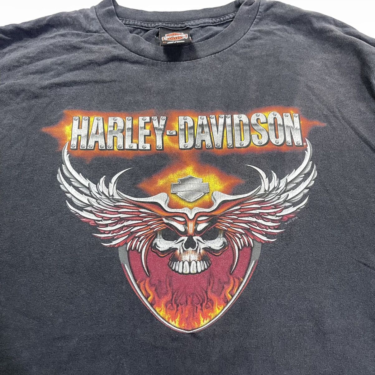 Bravado × Harley Davidson × Vintage Vintage Harley Davidson Forth Worth Metal Flames L/S Tshirt Size US XL / EU 56 / 4 - 7 Thumbnail