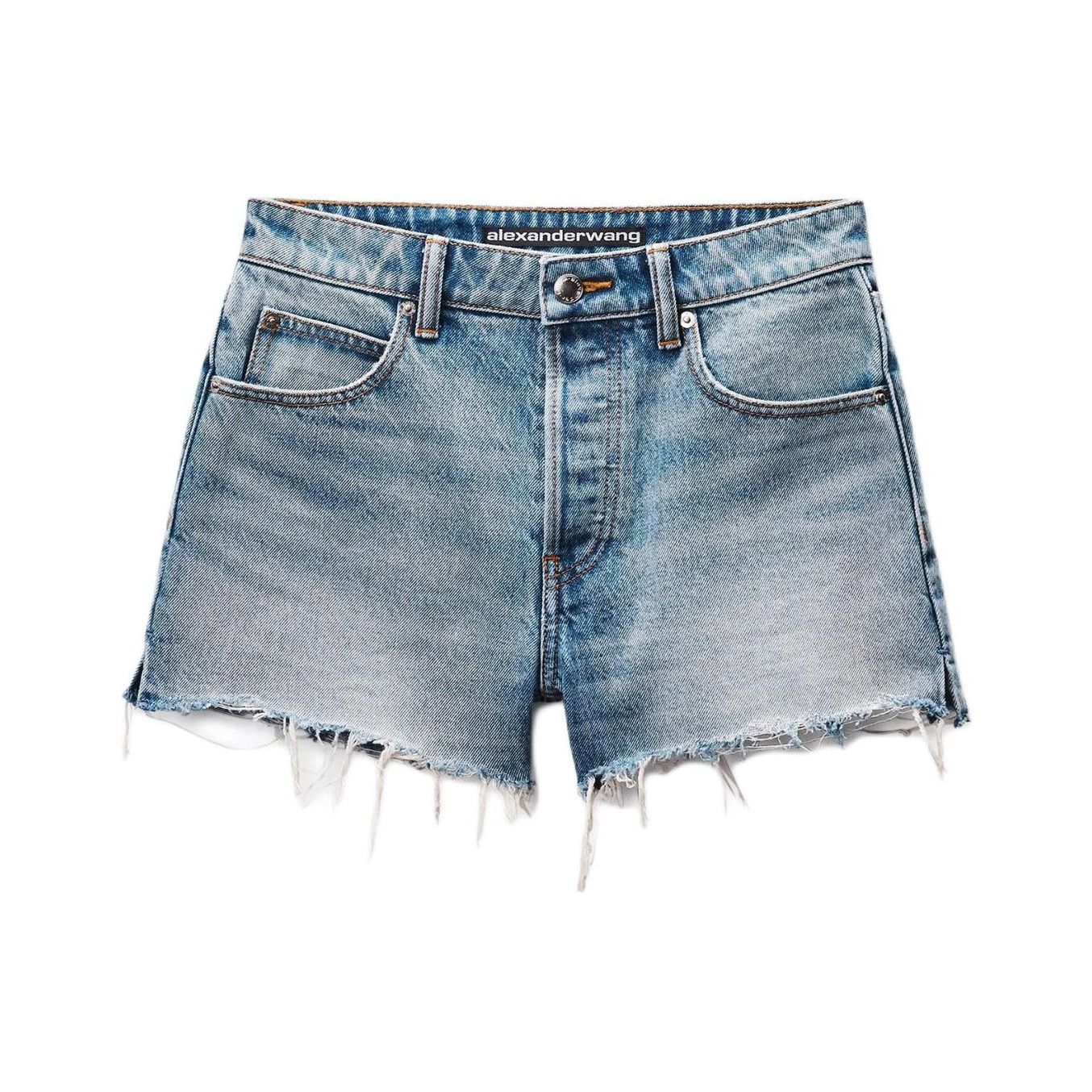 Alexander Wang Alexander Wang Frayed Hem Denim Shorts Size 24 Size 24" / US 00 / IT 34 - 1 Thumbnail