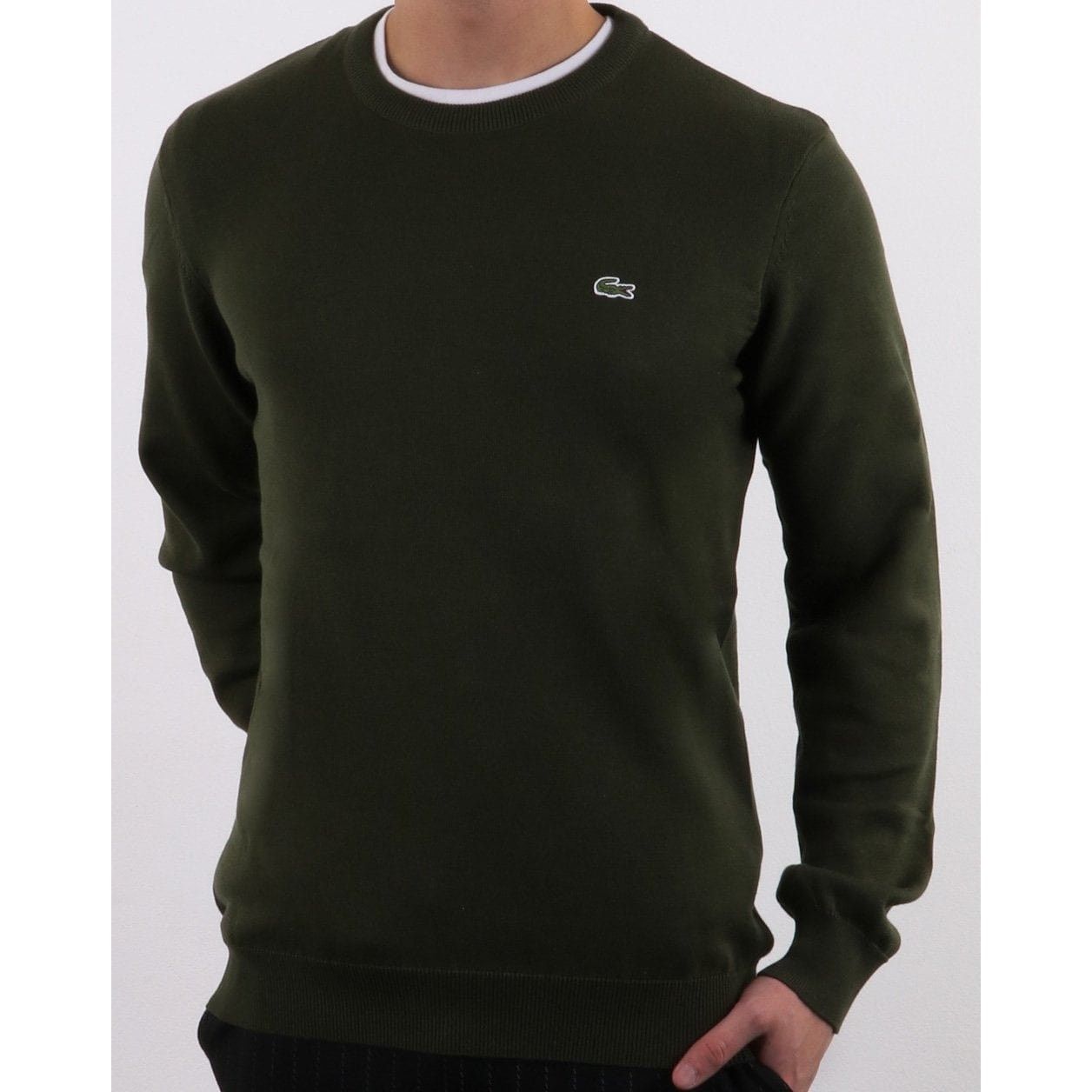 Lacoste Lacoste Men's classic fit sweater olive green Size Small Size US S / EU 44-46 / 1 - 1 Thumbnail