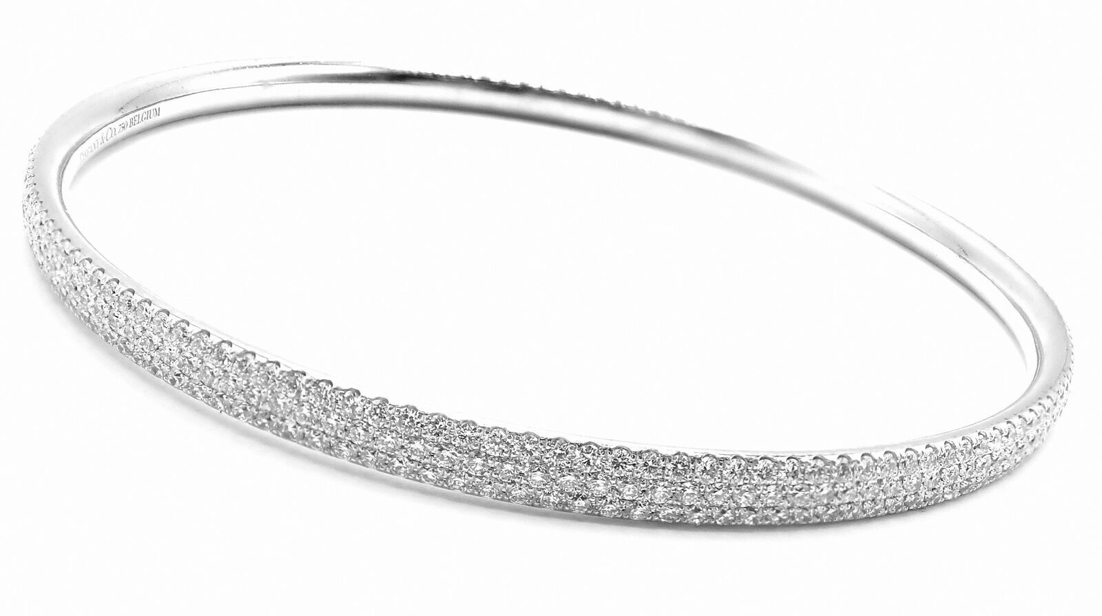 Tiffany & Co. Tiffany & Co White Gold Full Diamond Three Row Bracelet Size ONE SIZE - 2 Preview