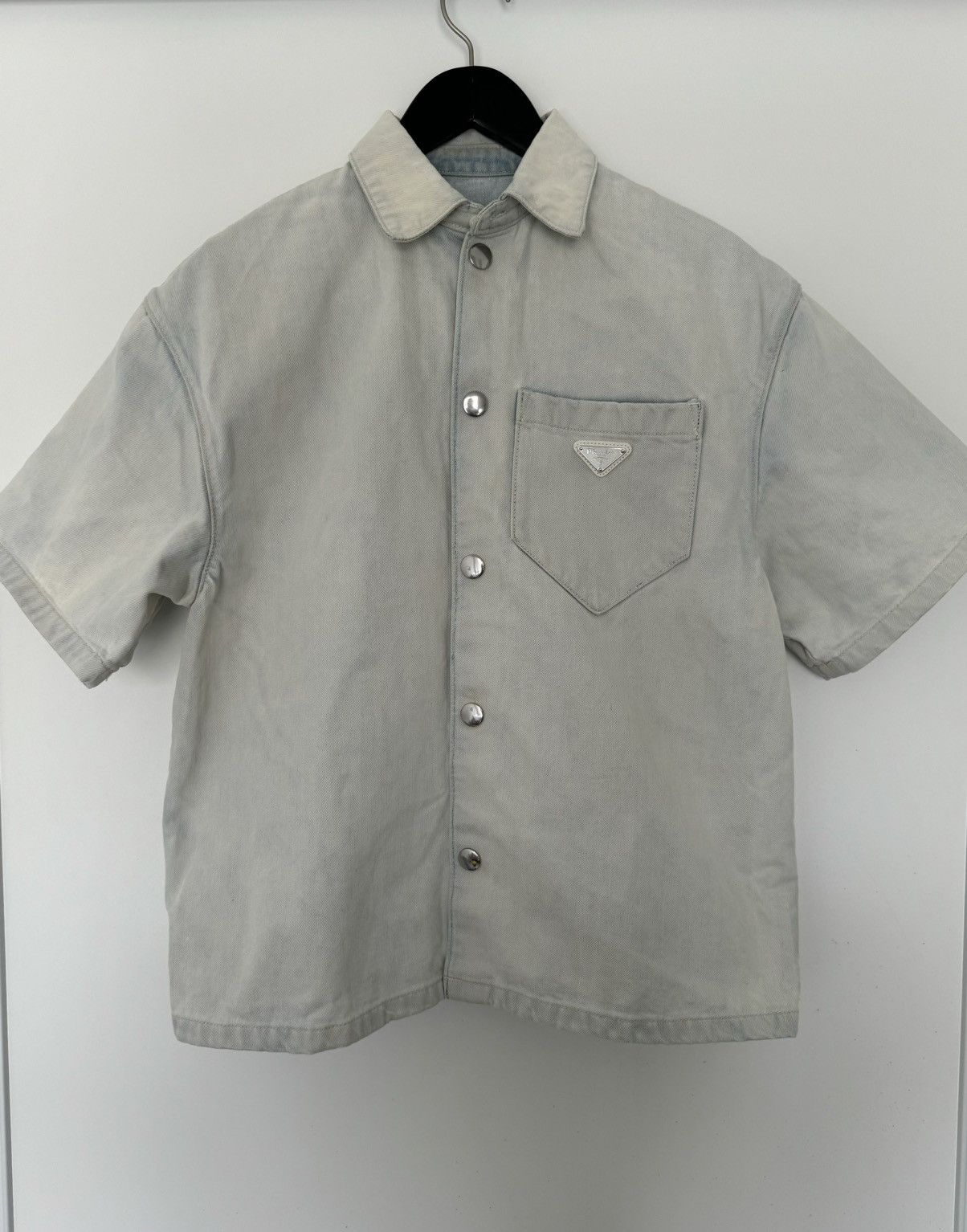 Prada Prada Bleacher Denim Shirt Size US S / EU 44-46 / 1 - 1 Thumbnail