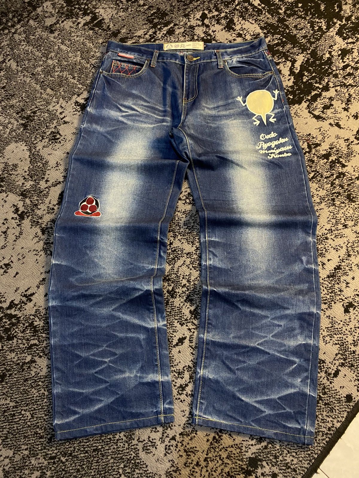 Kapital Vtg Sanmaruichi Japan Embroidery Otamajakushi Jeans 🔥 Size US 36 / EU 52 - 3 Thumbnail