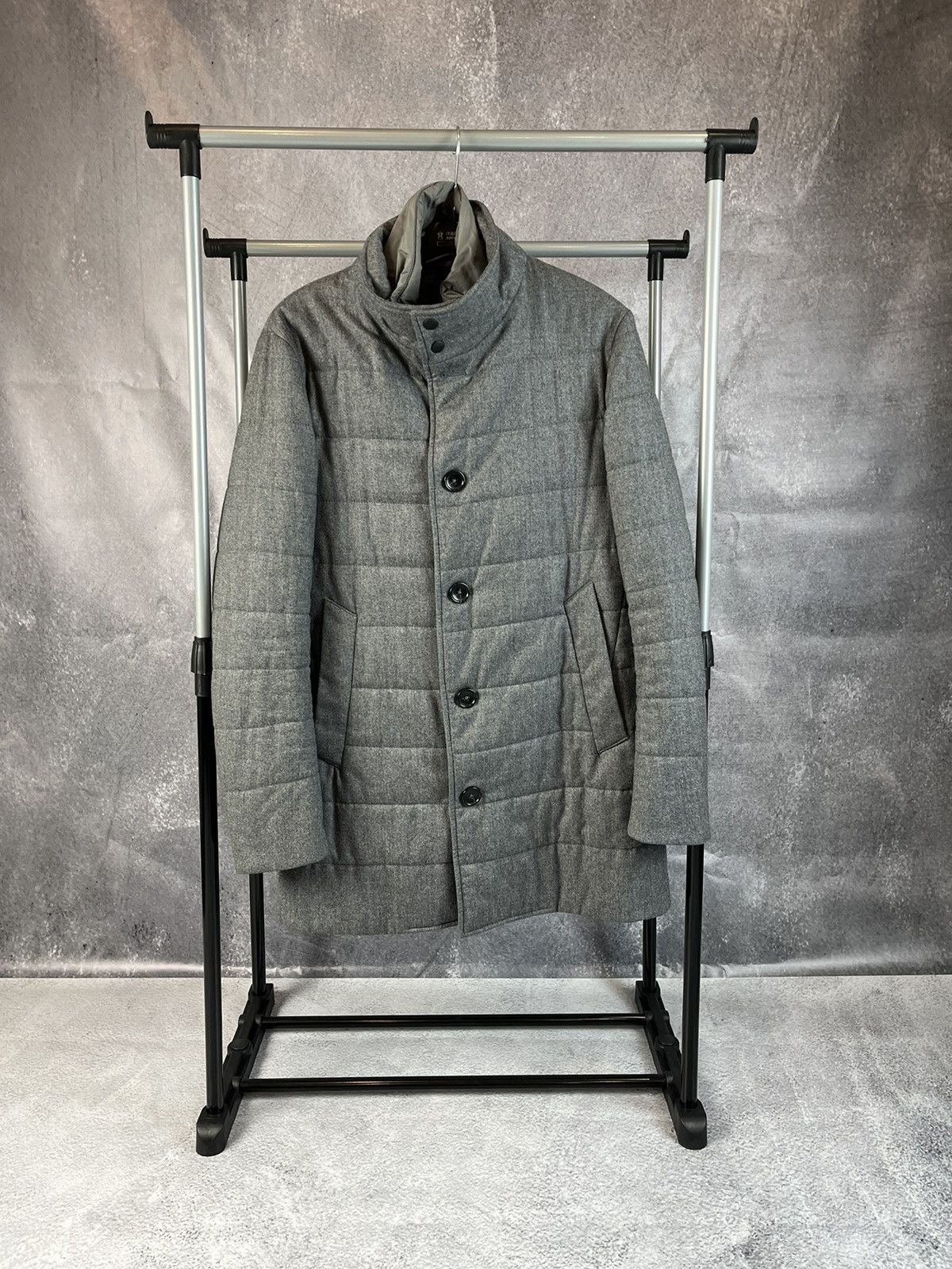 image of Boggi Luxury Wool Coat in Grey, Men's (Size Medium)