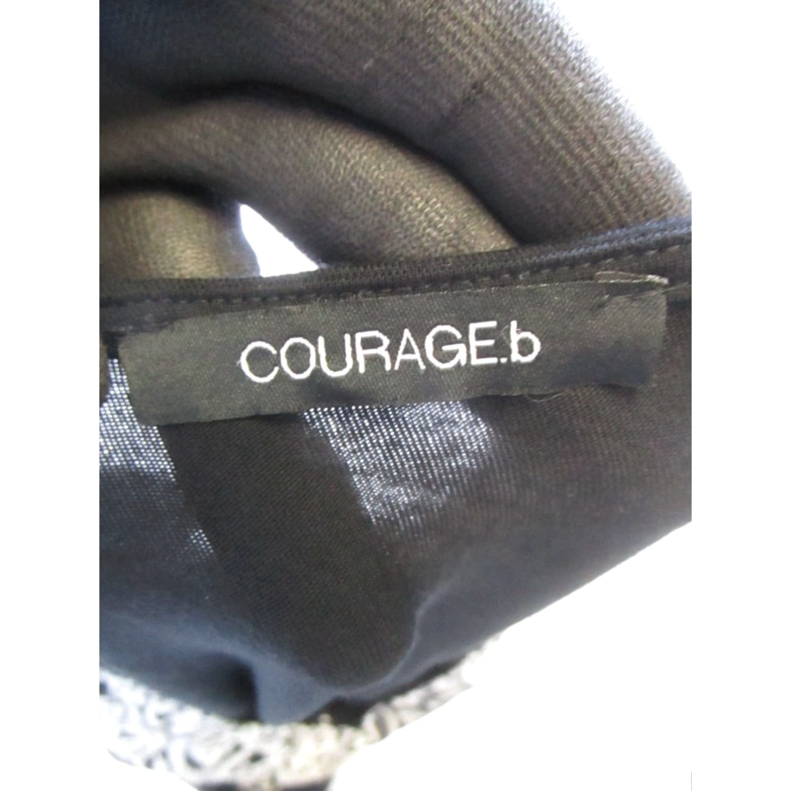 Vintage VINTAGE Courage.b Dress Womens Short Sleeve V-Neck Pullover Embroidered Geometric Casual Black White 2010s Ladies Size L / US 10 / IT 46 - 3 Thumbnail