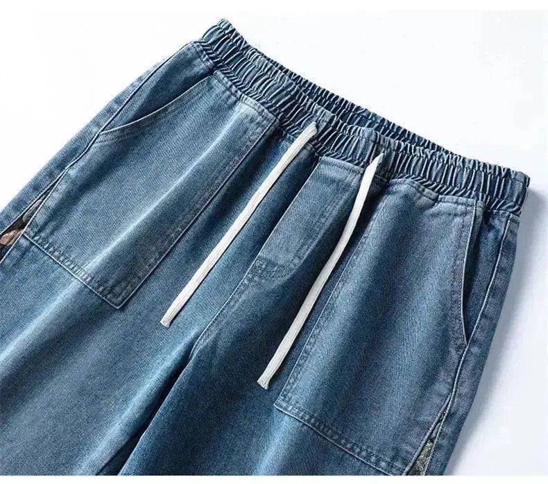 Japanese Brand Jeans baggy wide-leg with bear print outdoor hip-hop style Size US 34 / EU 50 - 6 Thumbnail