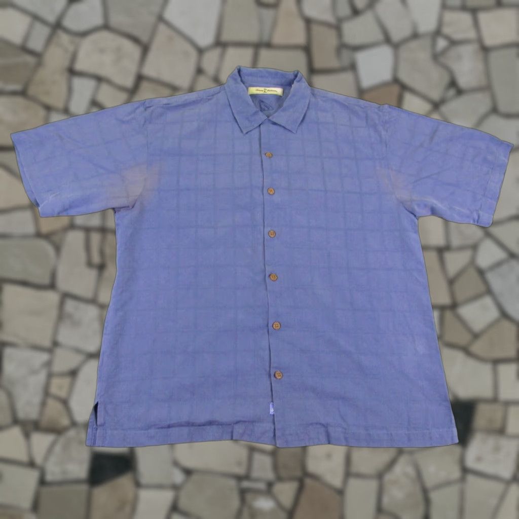 Tommy Bahama Tommy Bahama Shirt Mens Large Blue Silk Button Up Camp Casual Short Sleeve Tops Beach Hawaiian Men L Blue Silk Button-Up Shirt Size US L / EU 52-54 / 3 - 1 Thumbnail