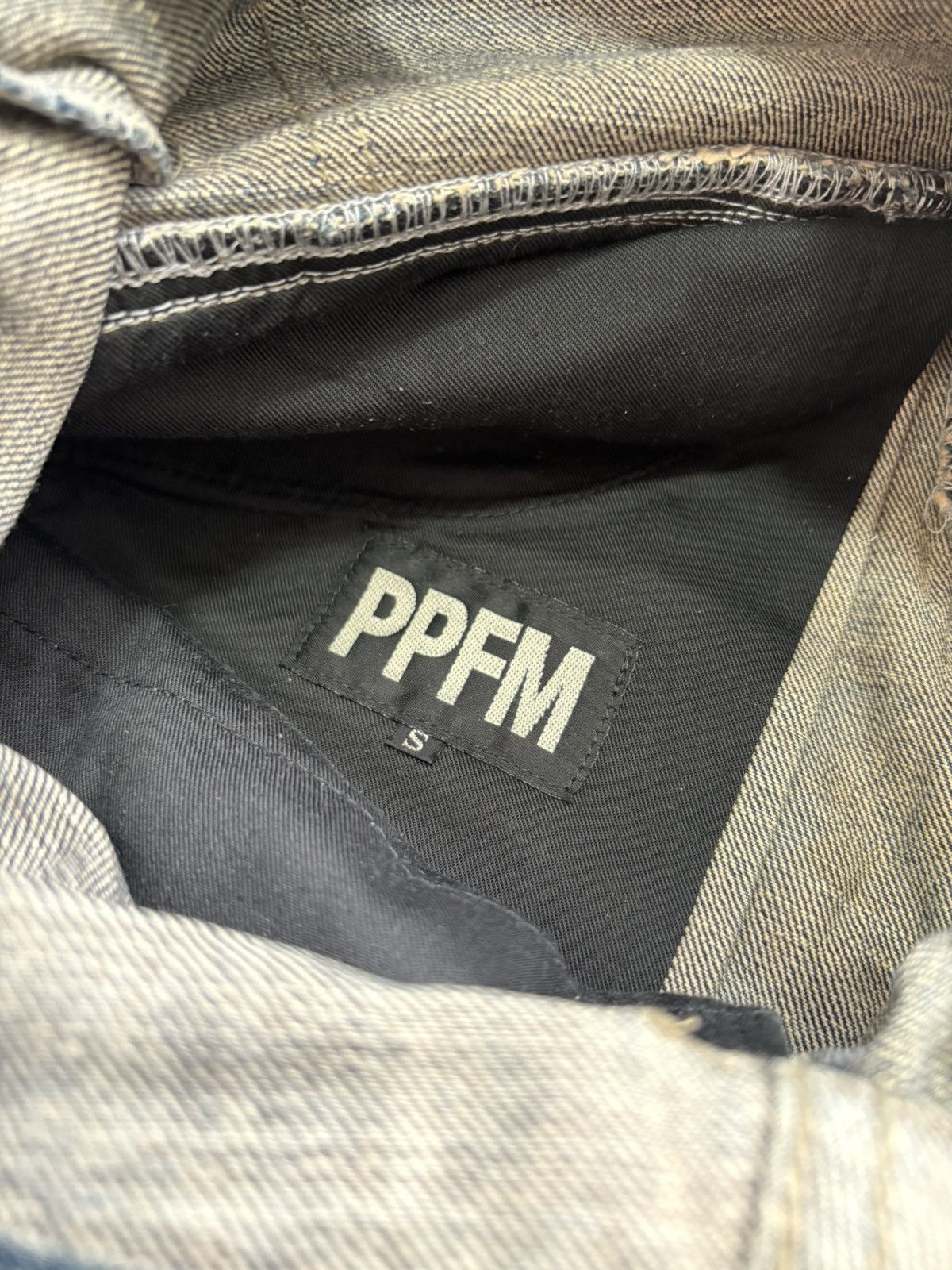 PPFM PPFM Archival Distressed Cargo Denim Zipped Ribbed Pockets Size US 33 - 19 Thumbnail
