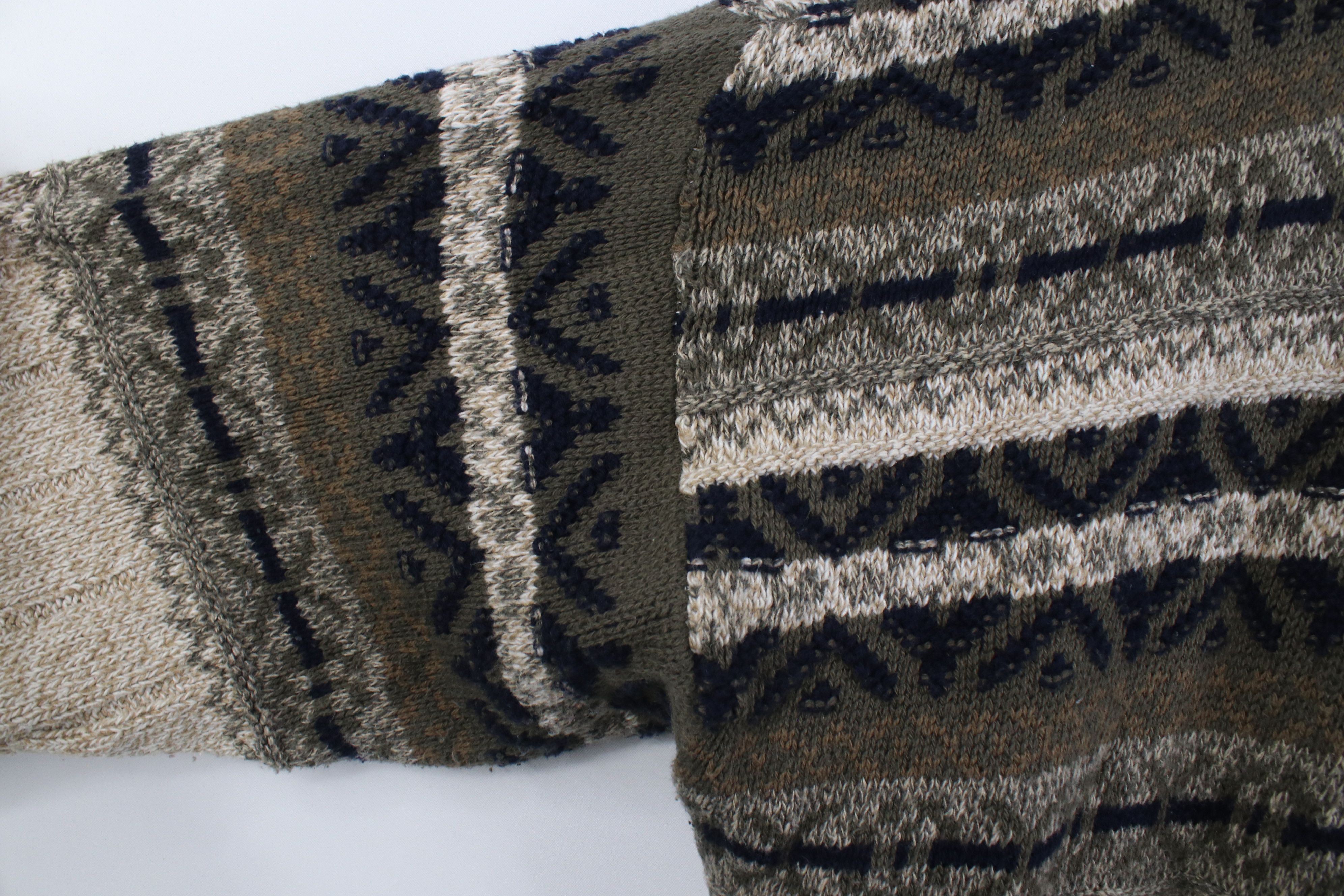 Vintage Vintage 90s Streetwear Tone Chunky Ribbed Knit Sweater USA Size US XL / EU 56 / 4 - 6 Thumbnail