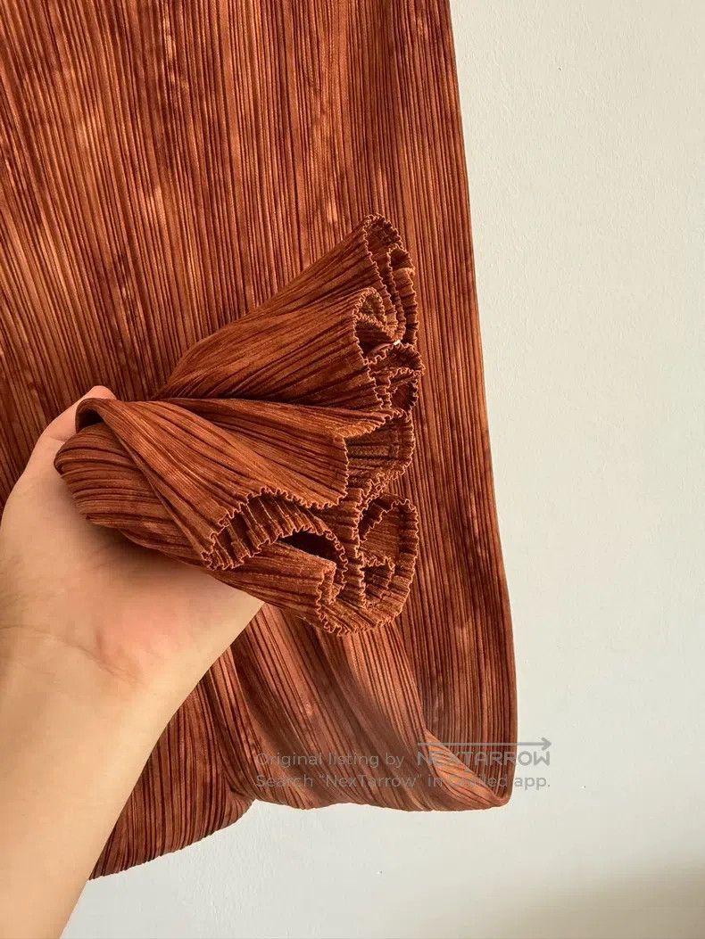 Issey Miyake Issey Miyake size:3 Coffee Midi Skirt Size 31" - 4 Thumbnail