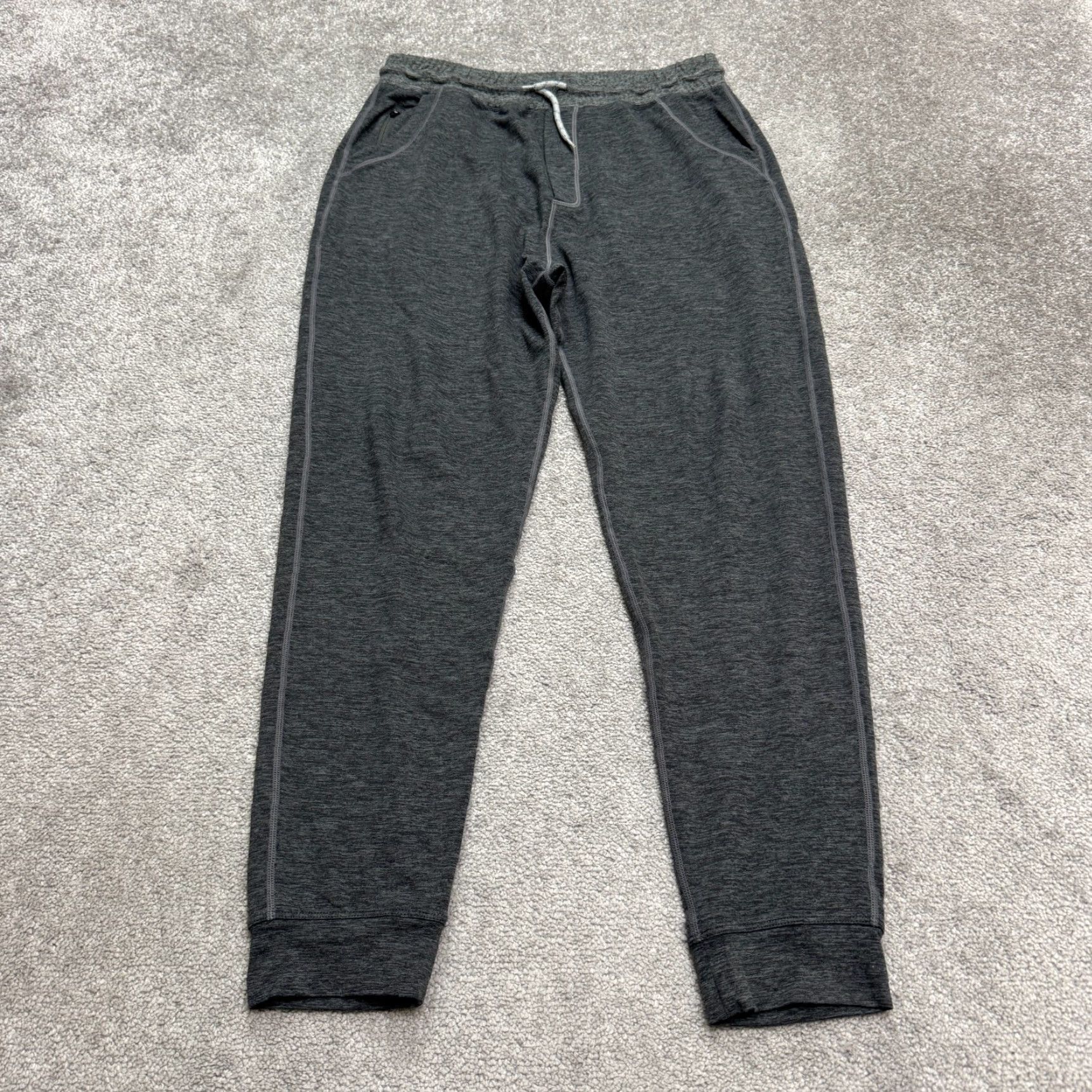 Marine Layer Marine Layer Weekend Sport Jogger Sweatpants Mens M Dark Gray Zip Pockets Sweatpants Size US 31 - 2 Thumbnail